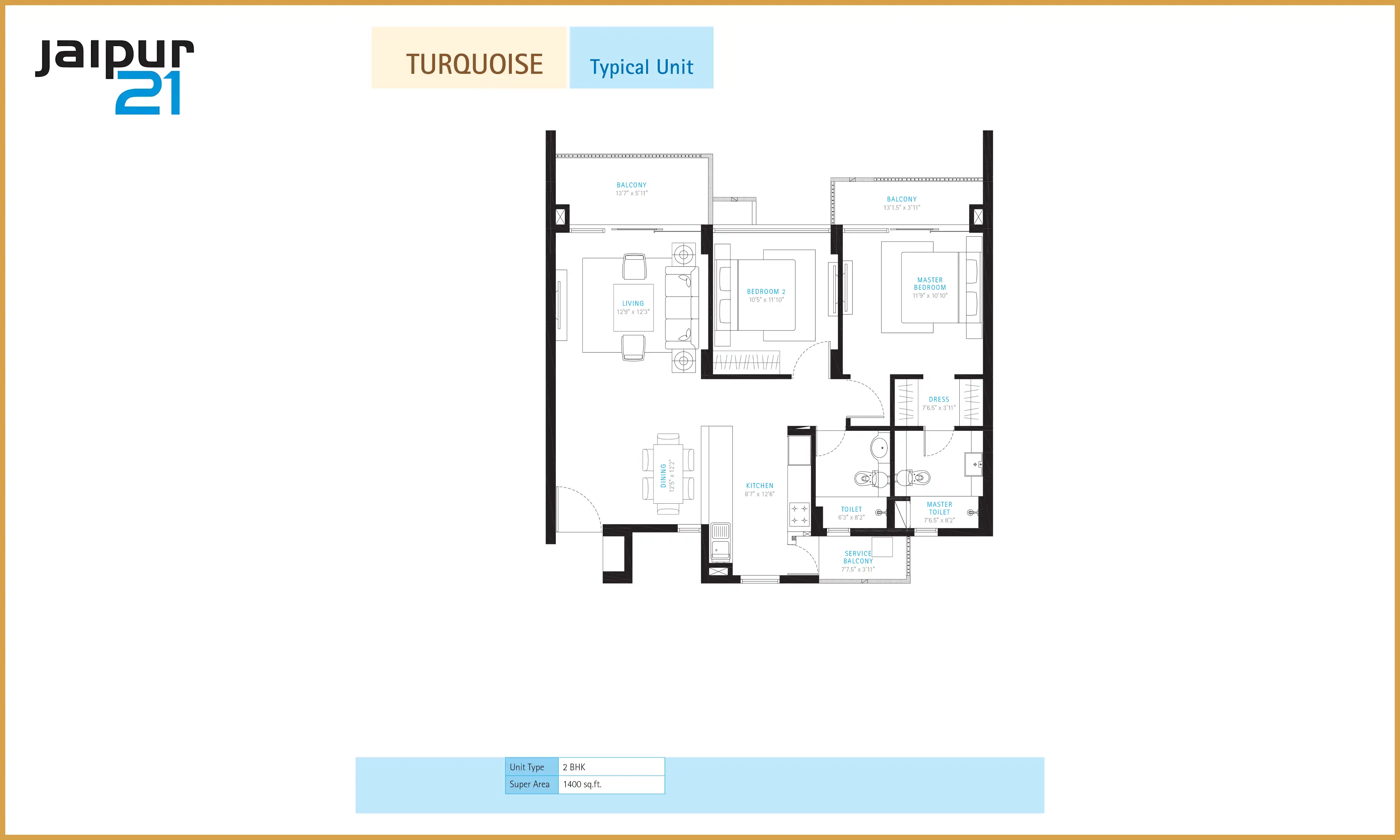 1400 Sqft