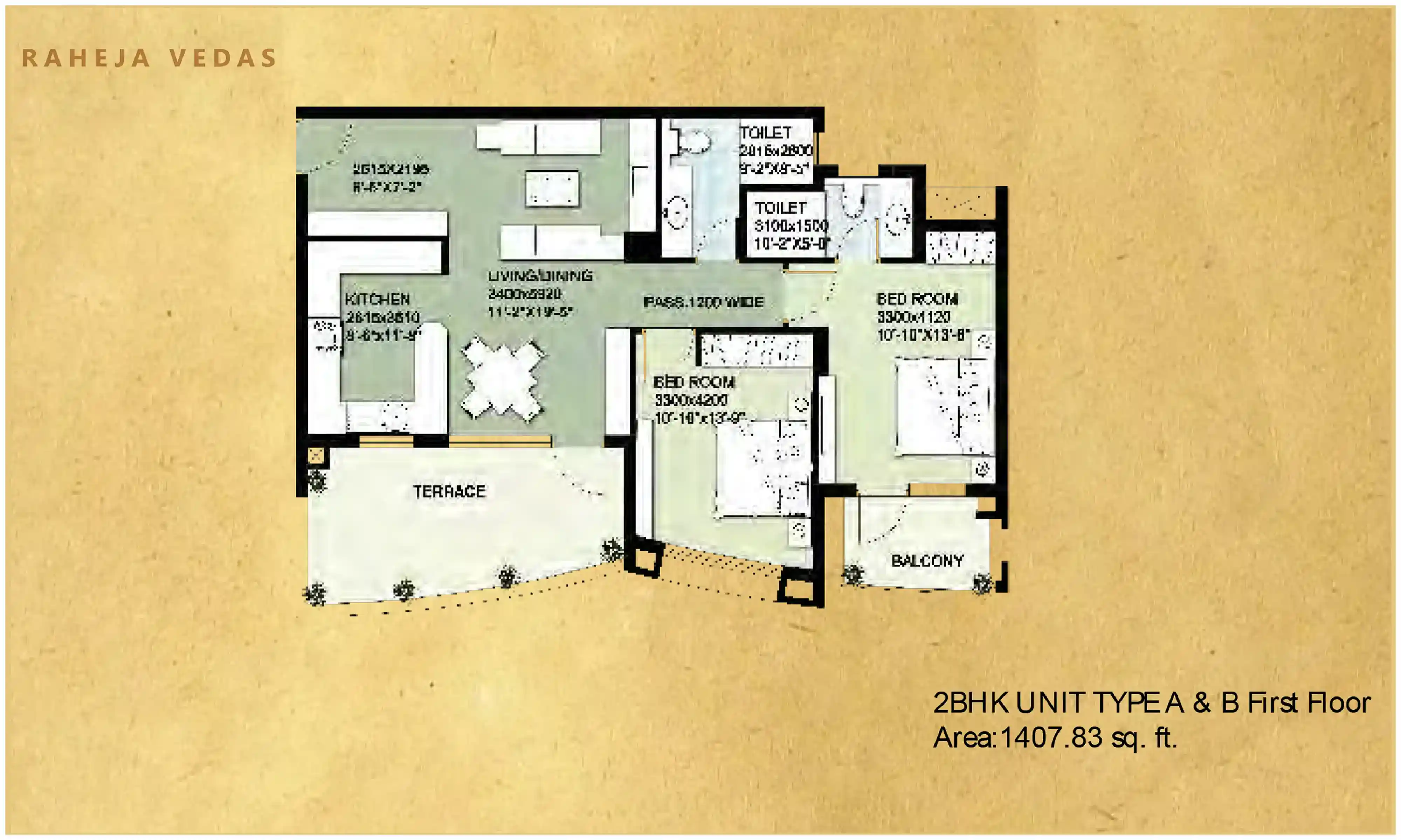 1408 Sqft