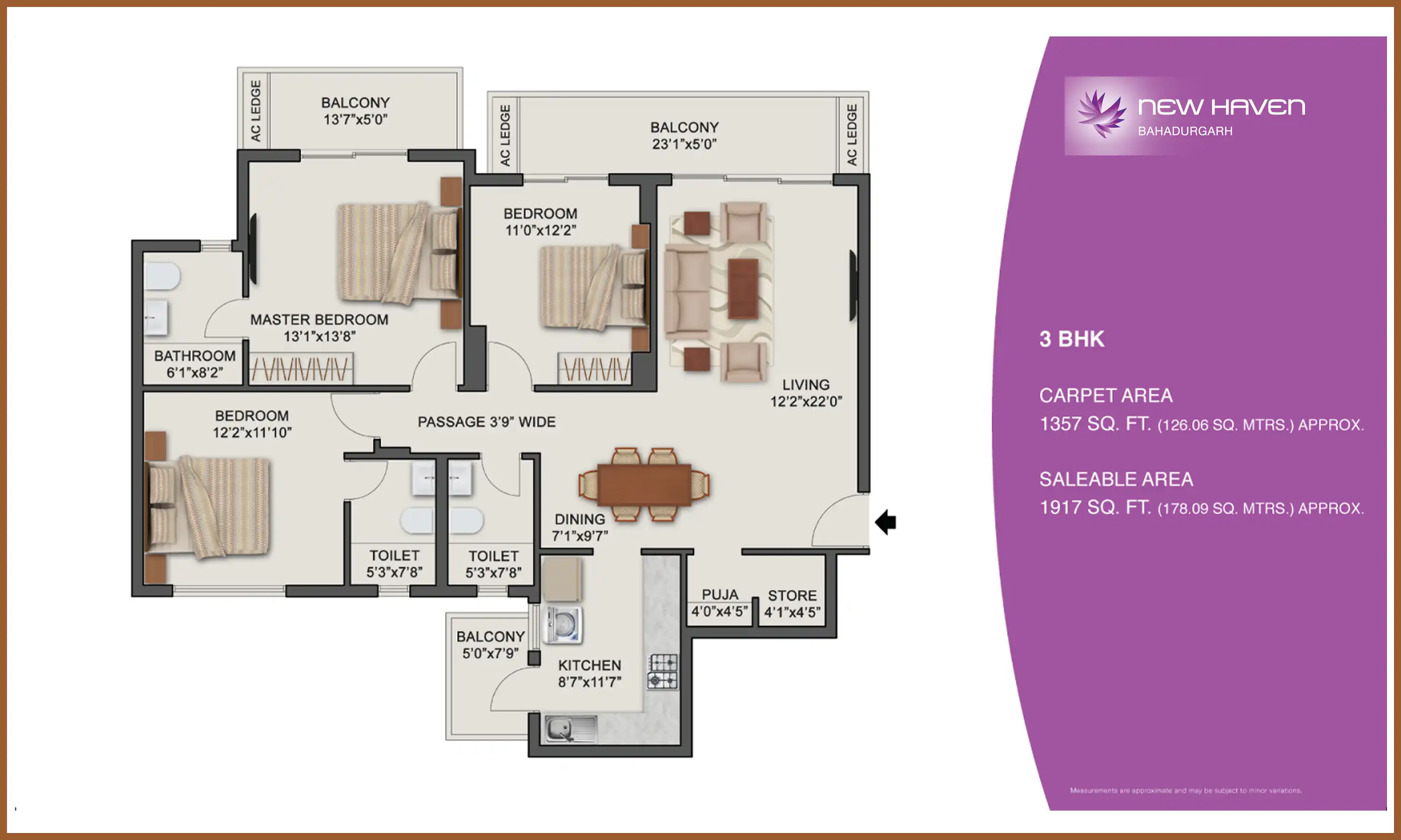 1917 Sqft