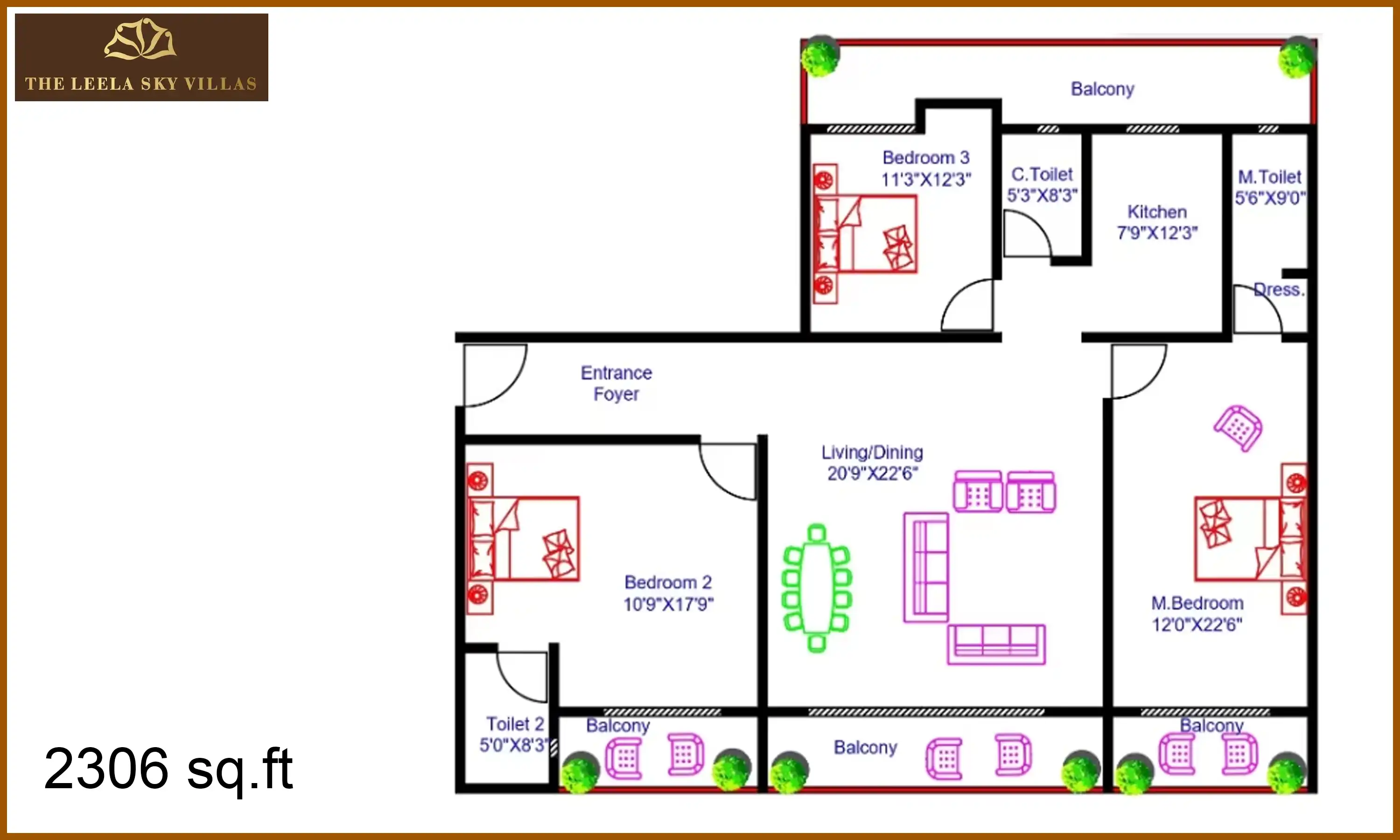 2306 Sqft