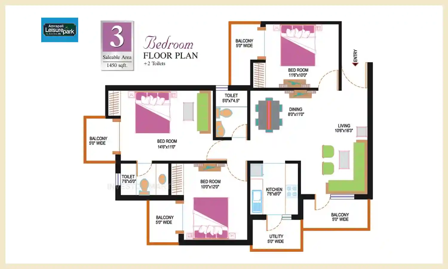 1450 Sqft