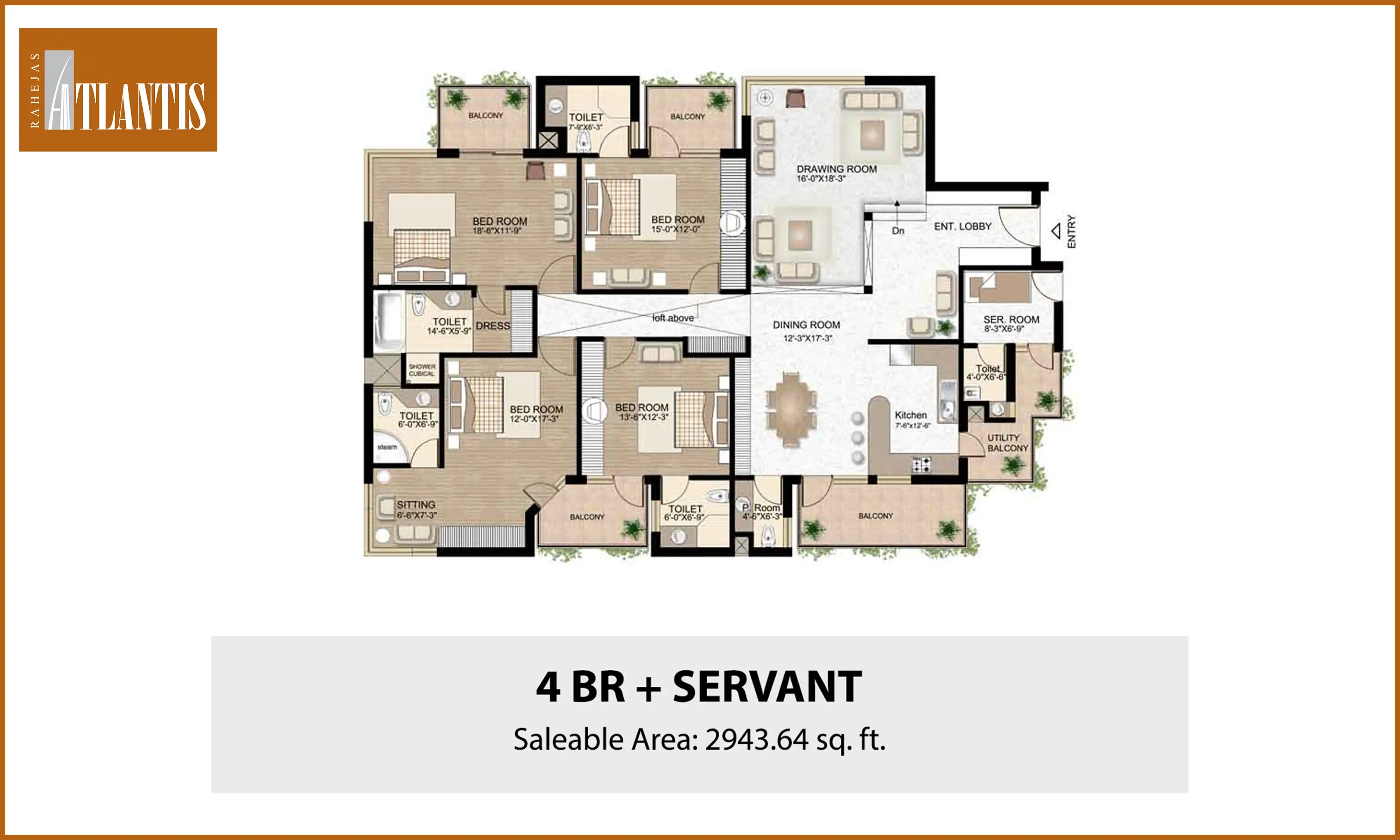 2944 Sqft