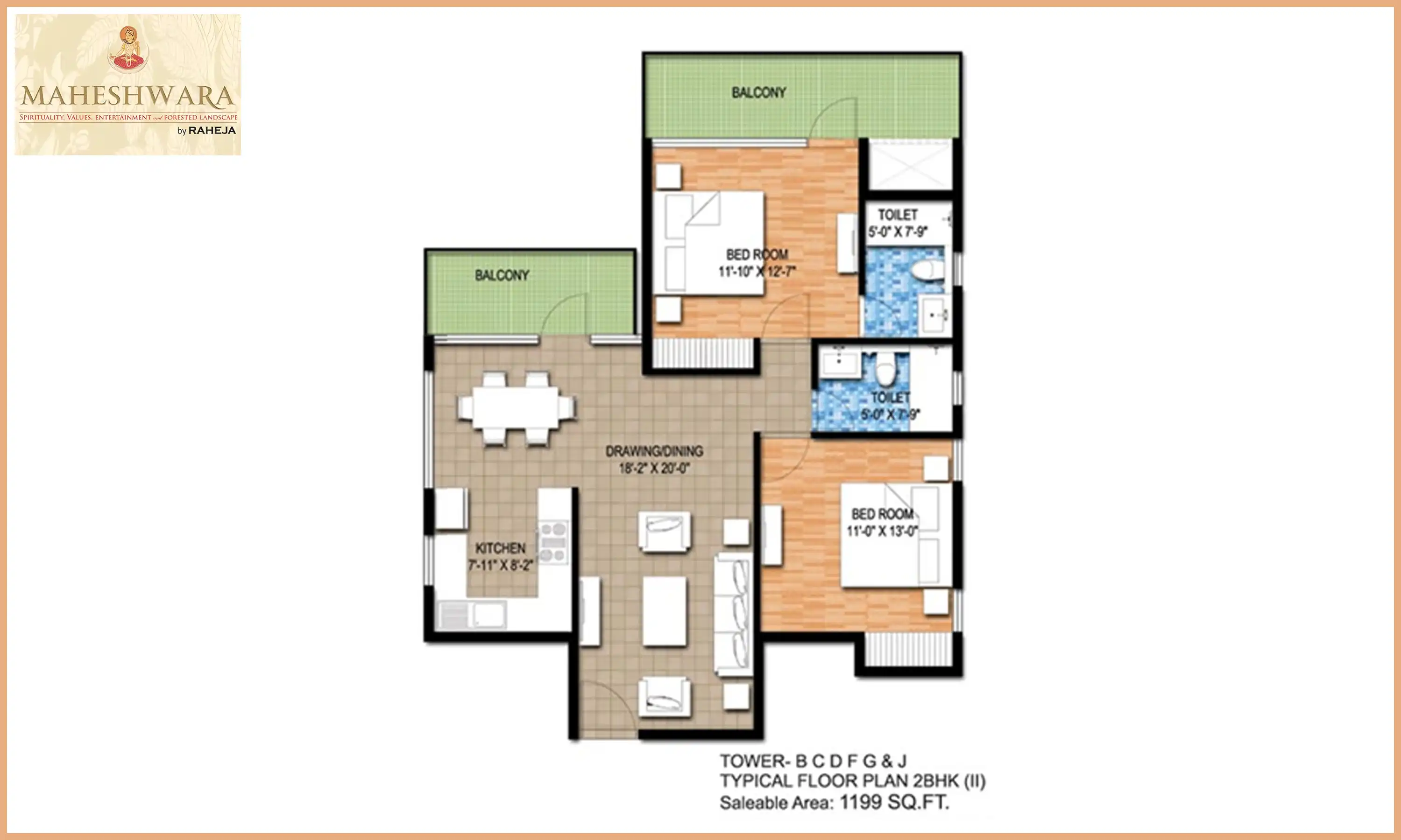 1199 Sqft