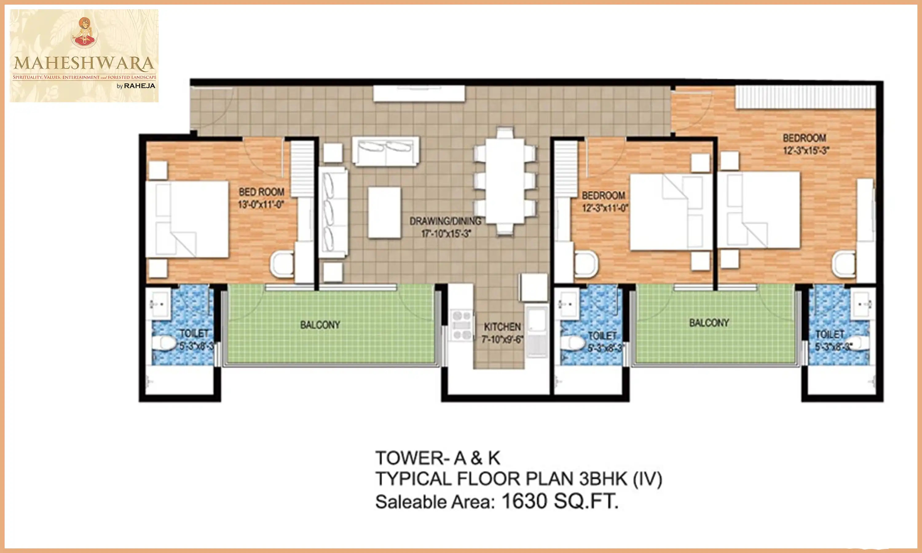 1630 Sqft