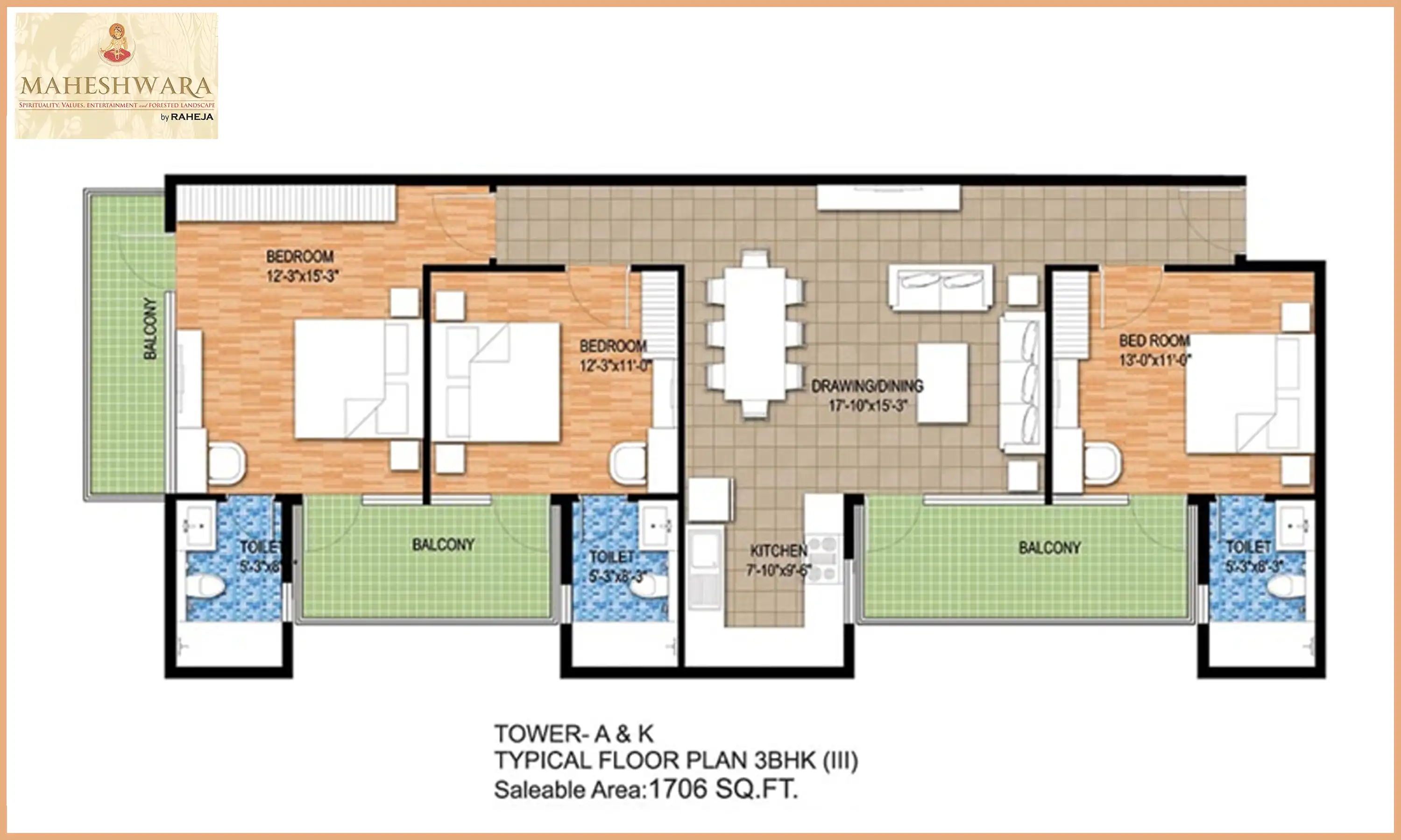 1706 Sqft