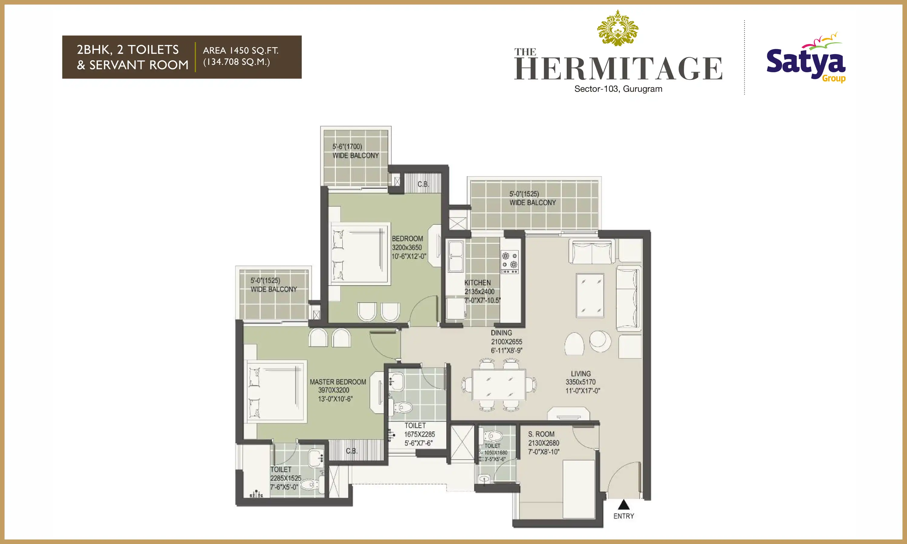 1450 Sqft