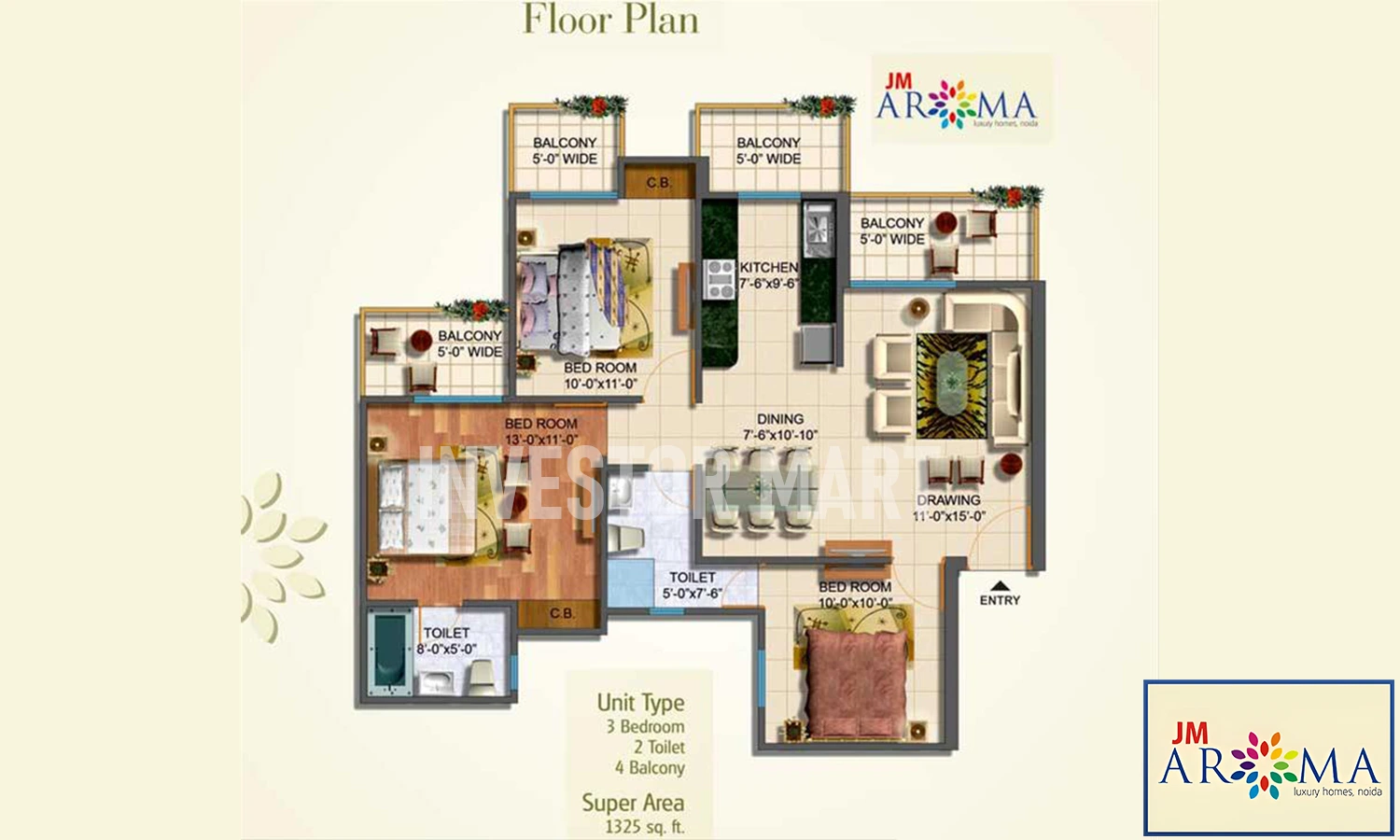 1325 Sqft