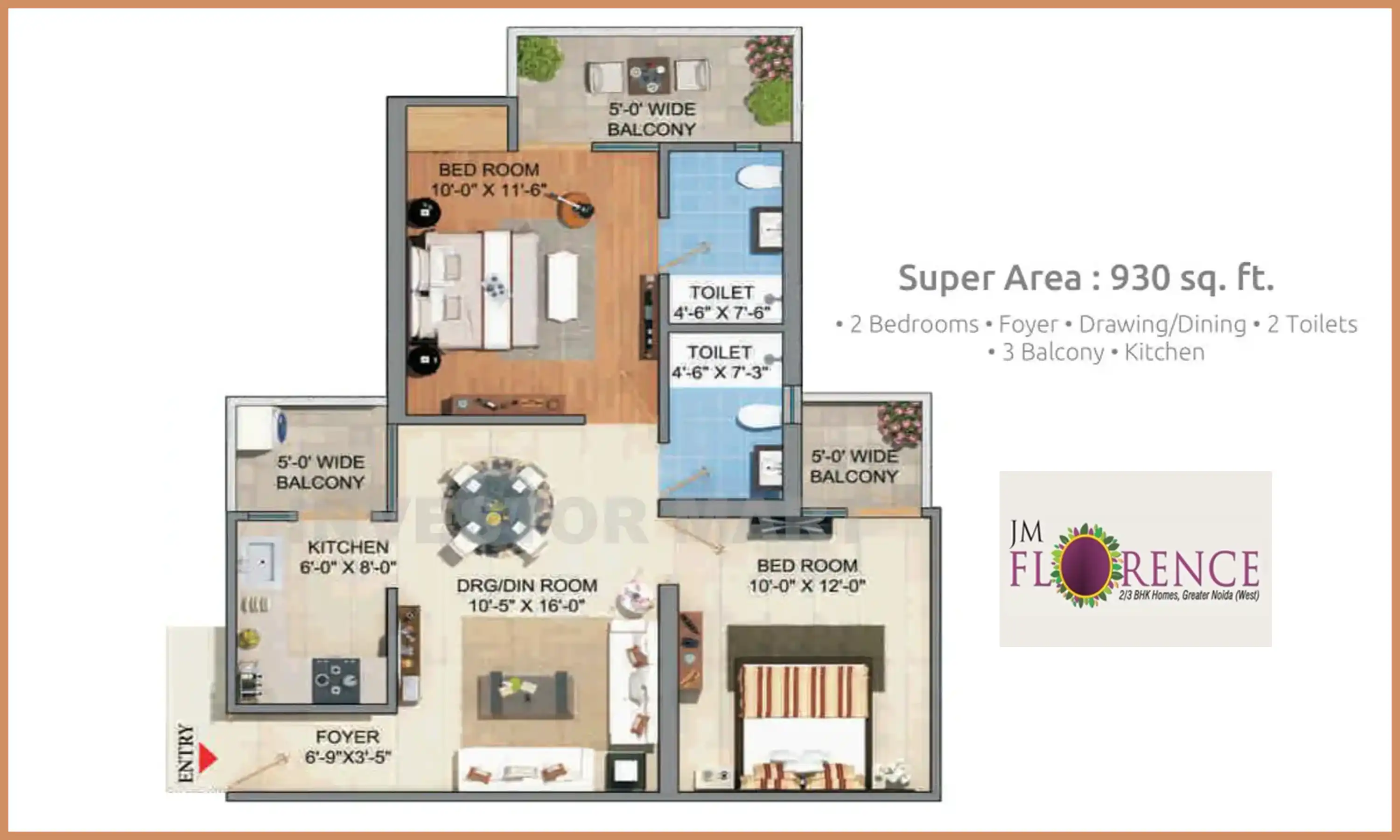 930 Sqft