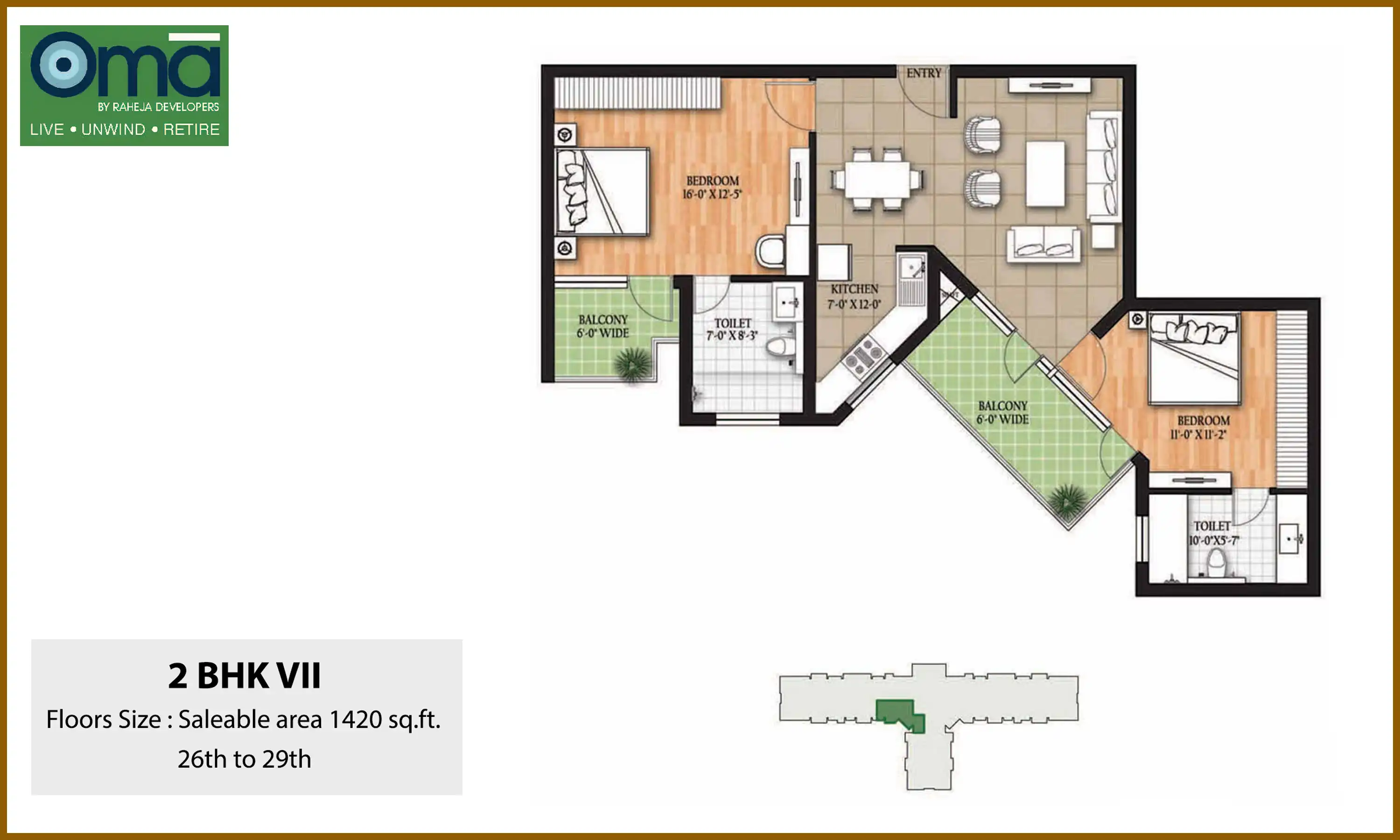 1420 Sqft