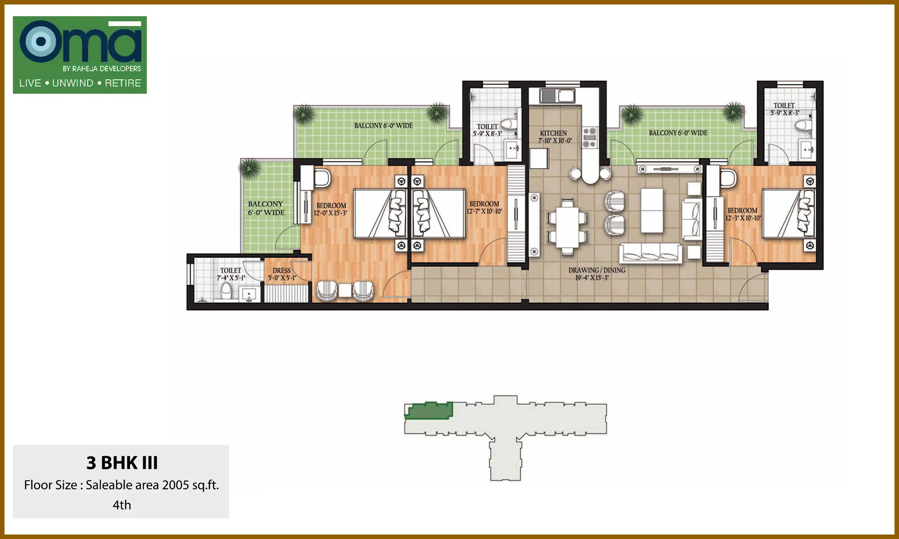 2005 Sqft