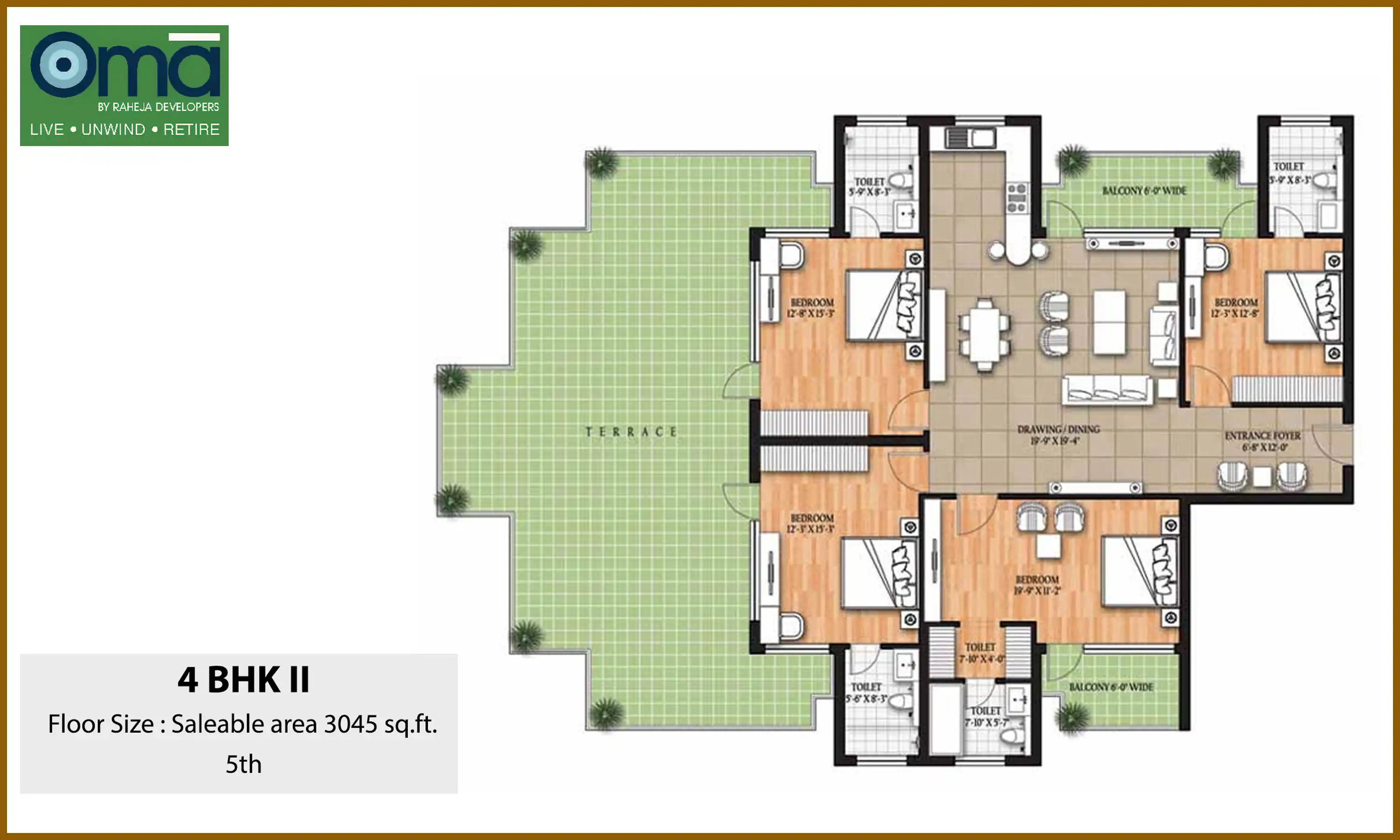 3045 Sqft
