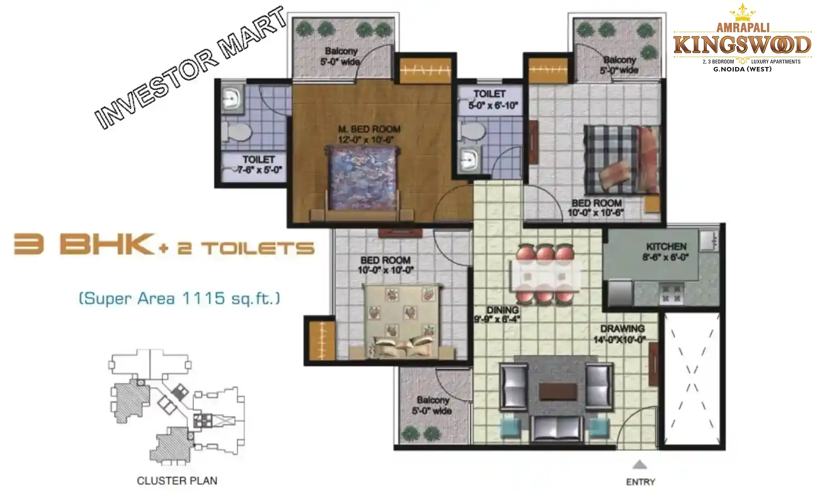 1115 Sqft