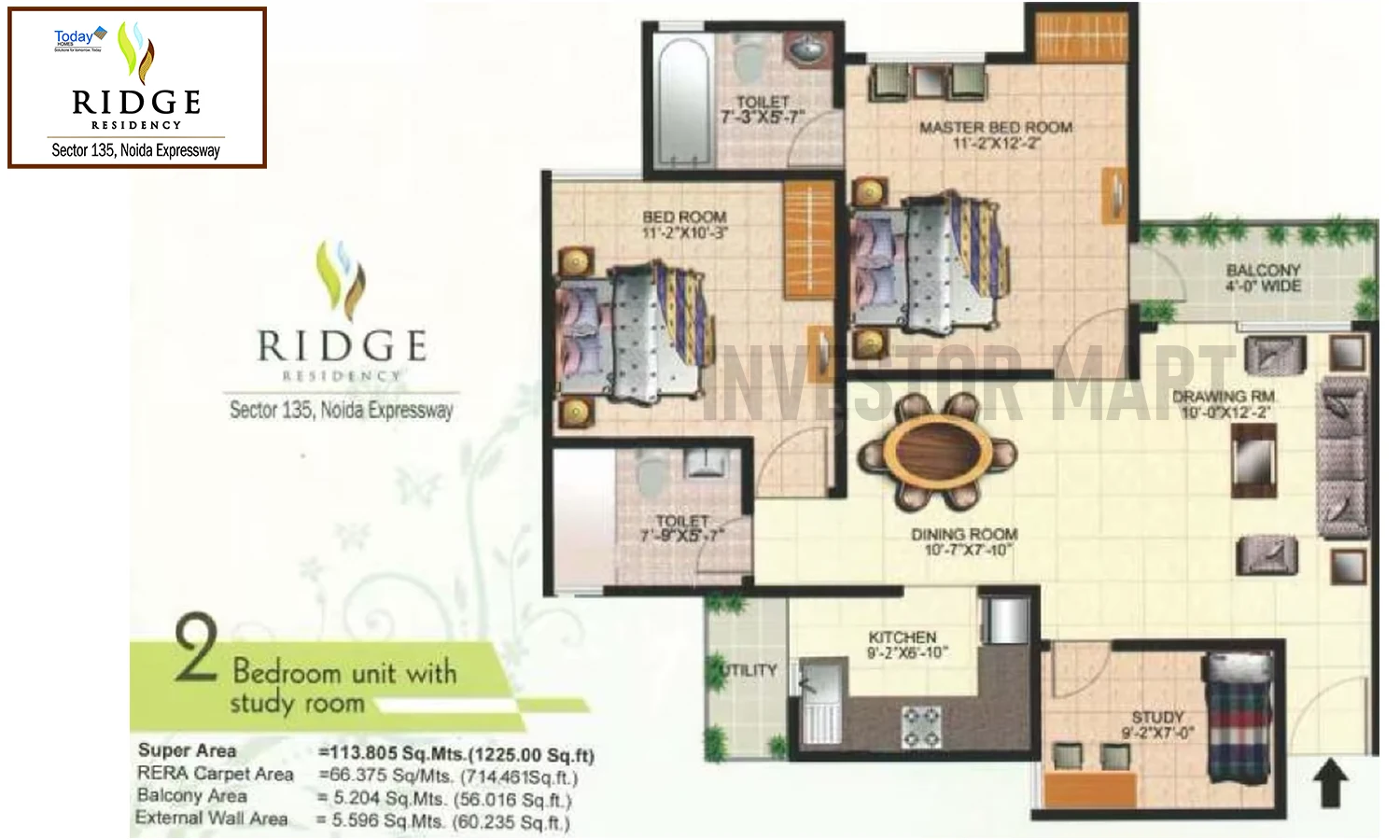 1225 Sqft
