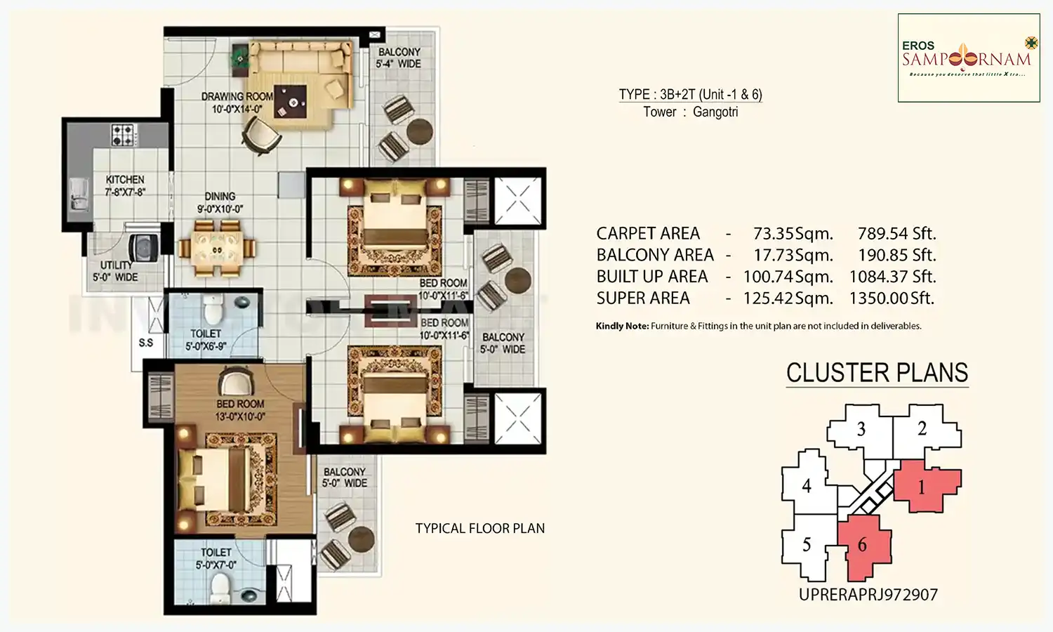 1350 Sqft