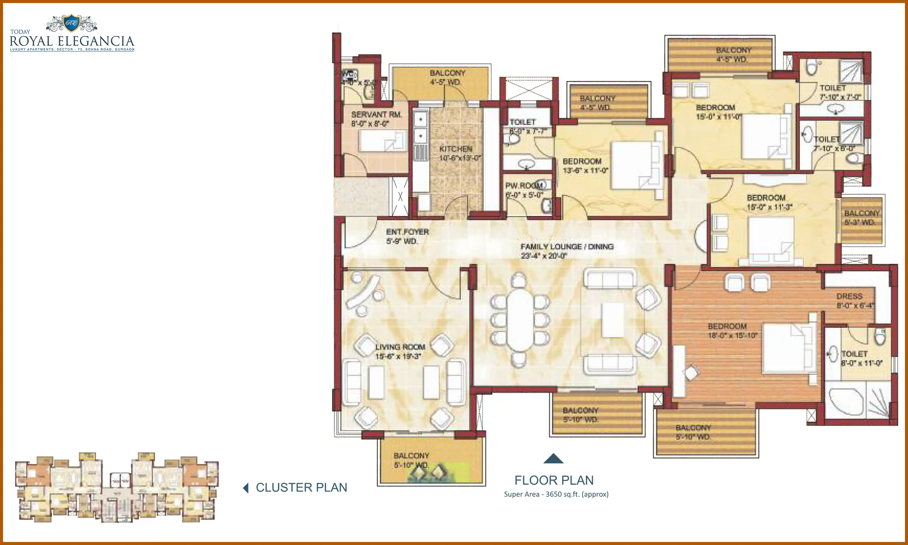 3640 Sqft