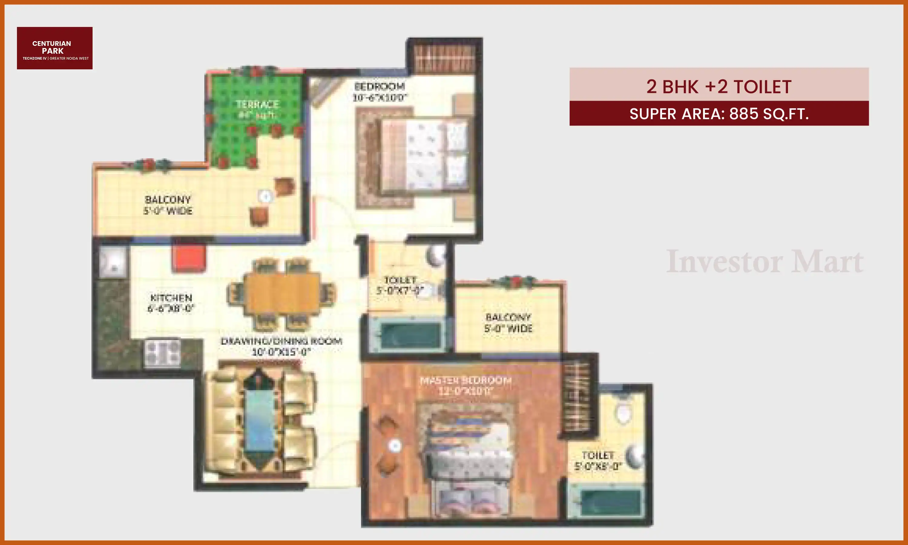 855 Sqft