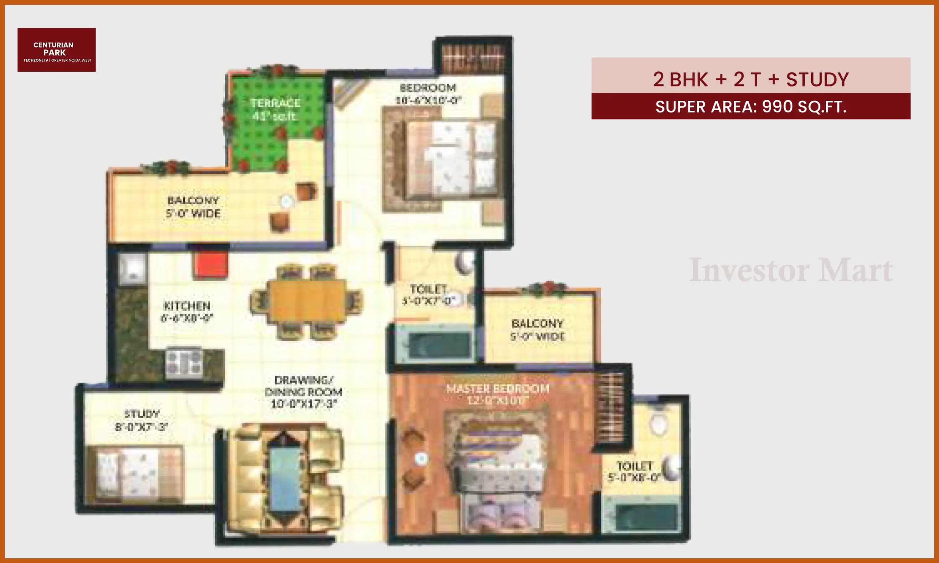 990 Sqft