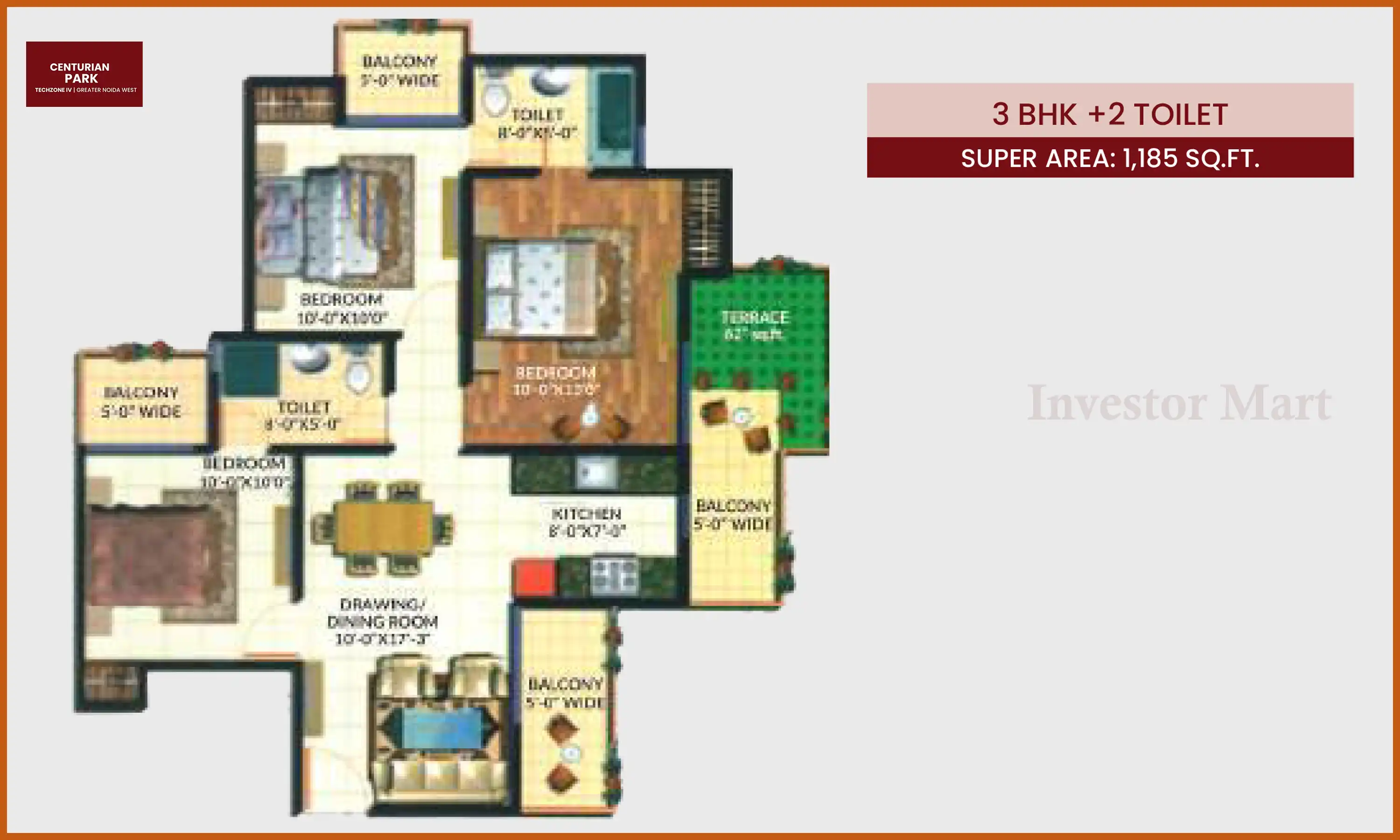 1185 Sqft