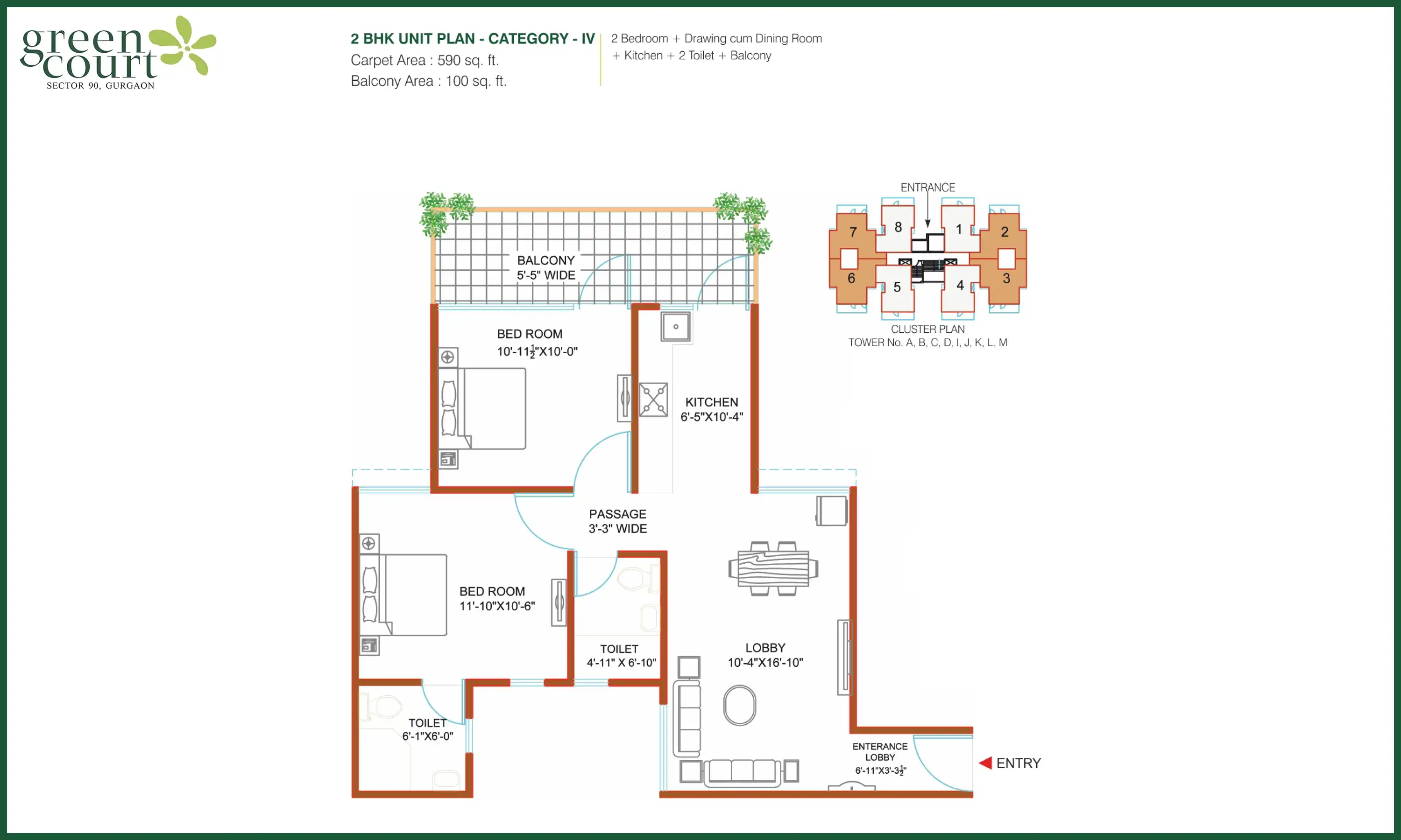 590 Sqft