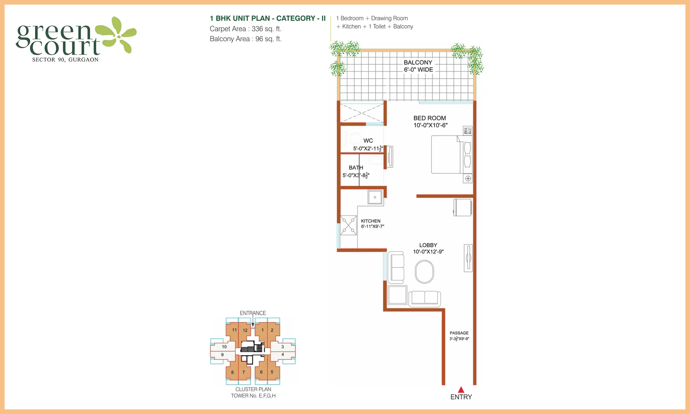 336 Sqft