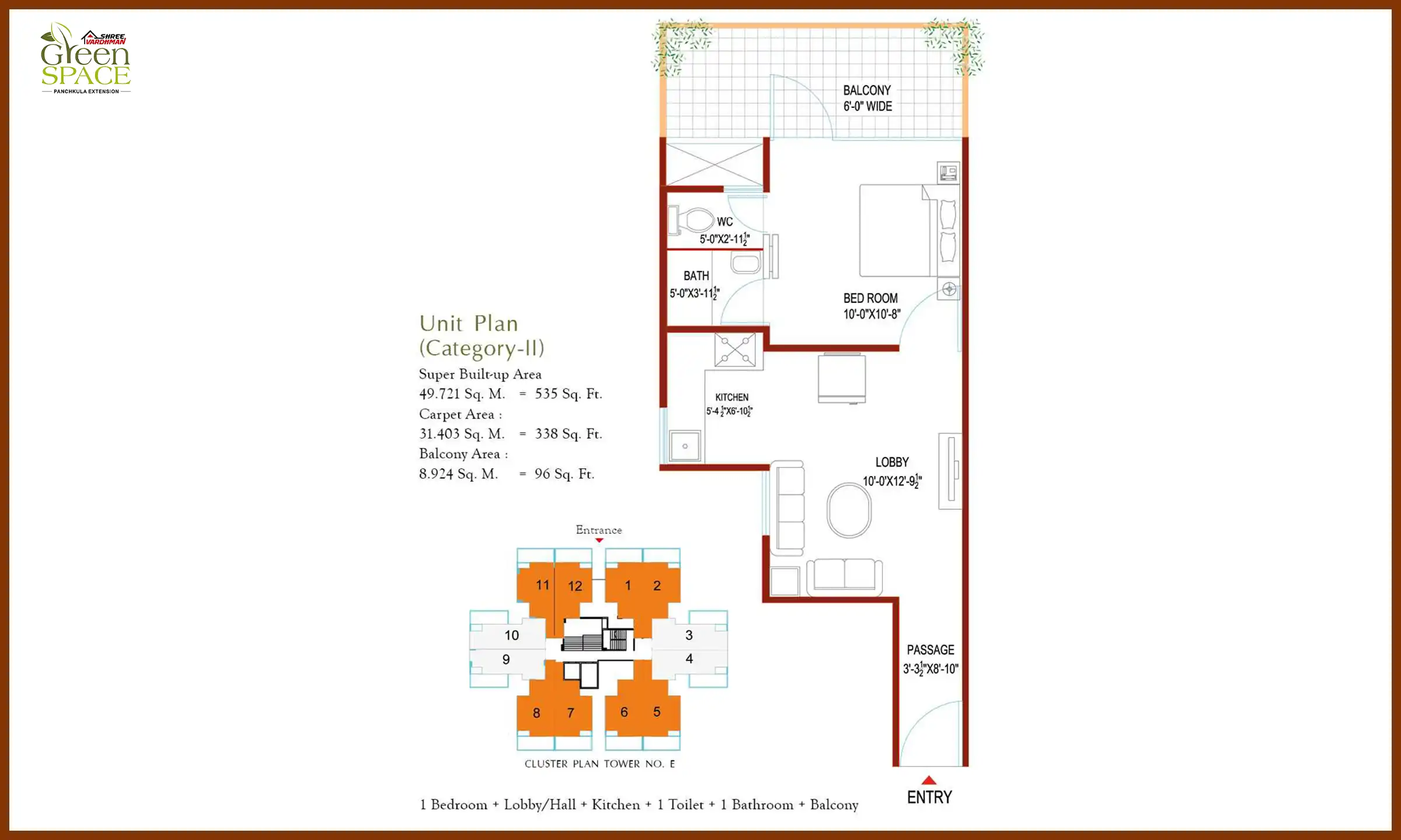 535 Sqft