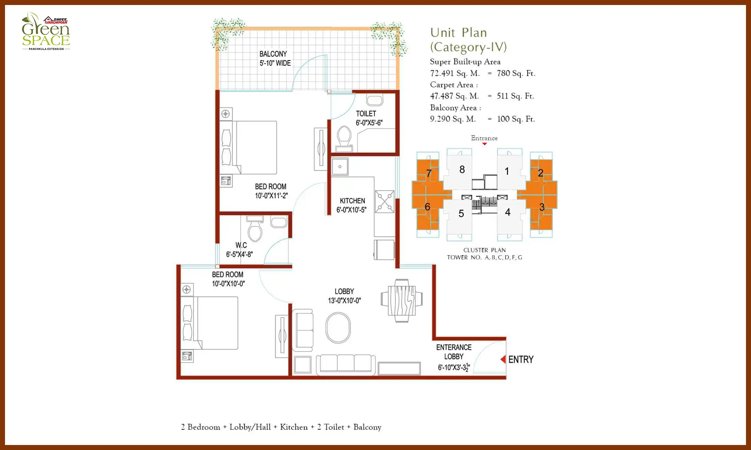 780 Sqft