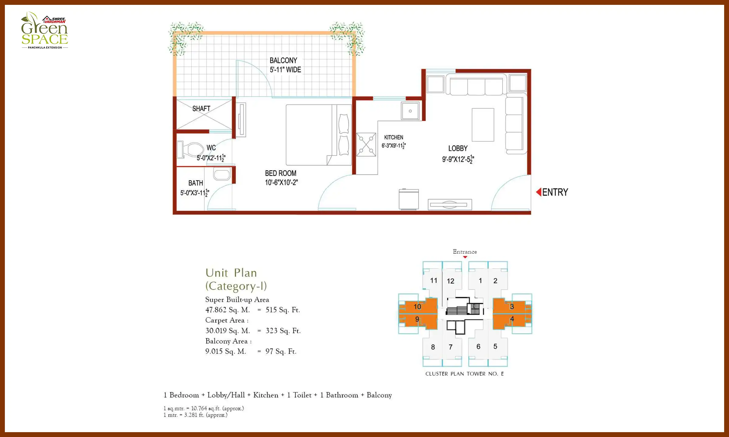515 Sqft