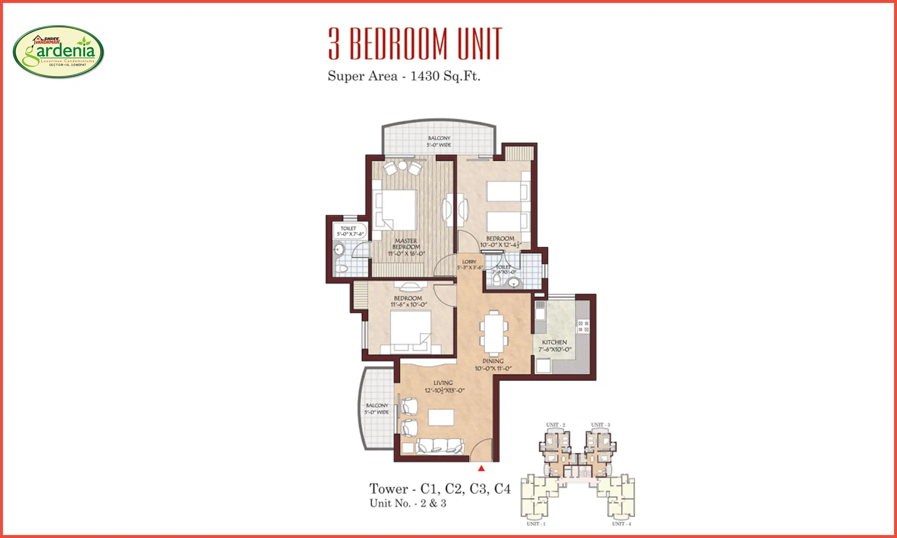 1430 Sqft