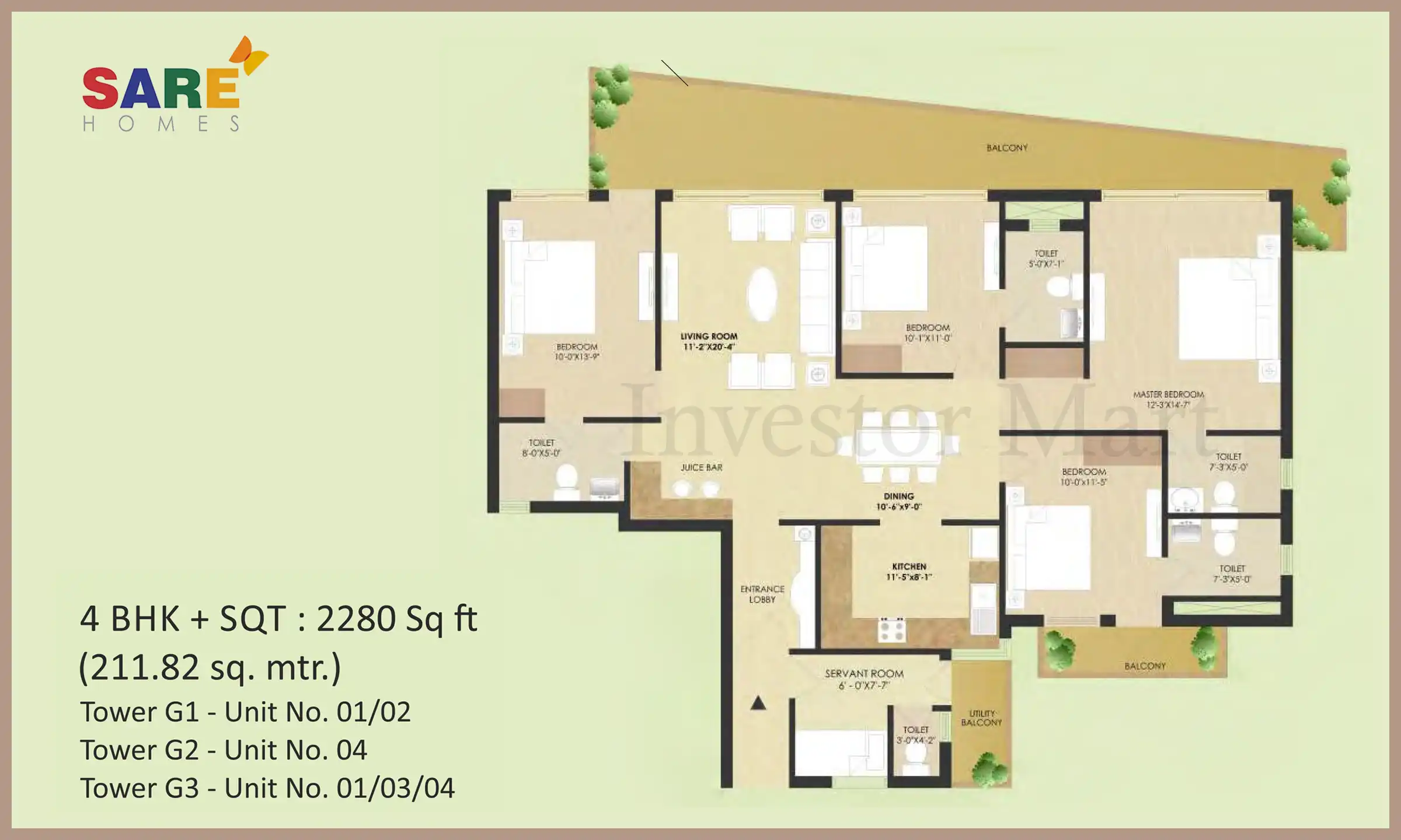 2280 Sqft