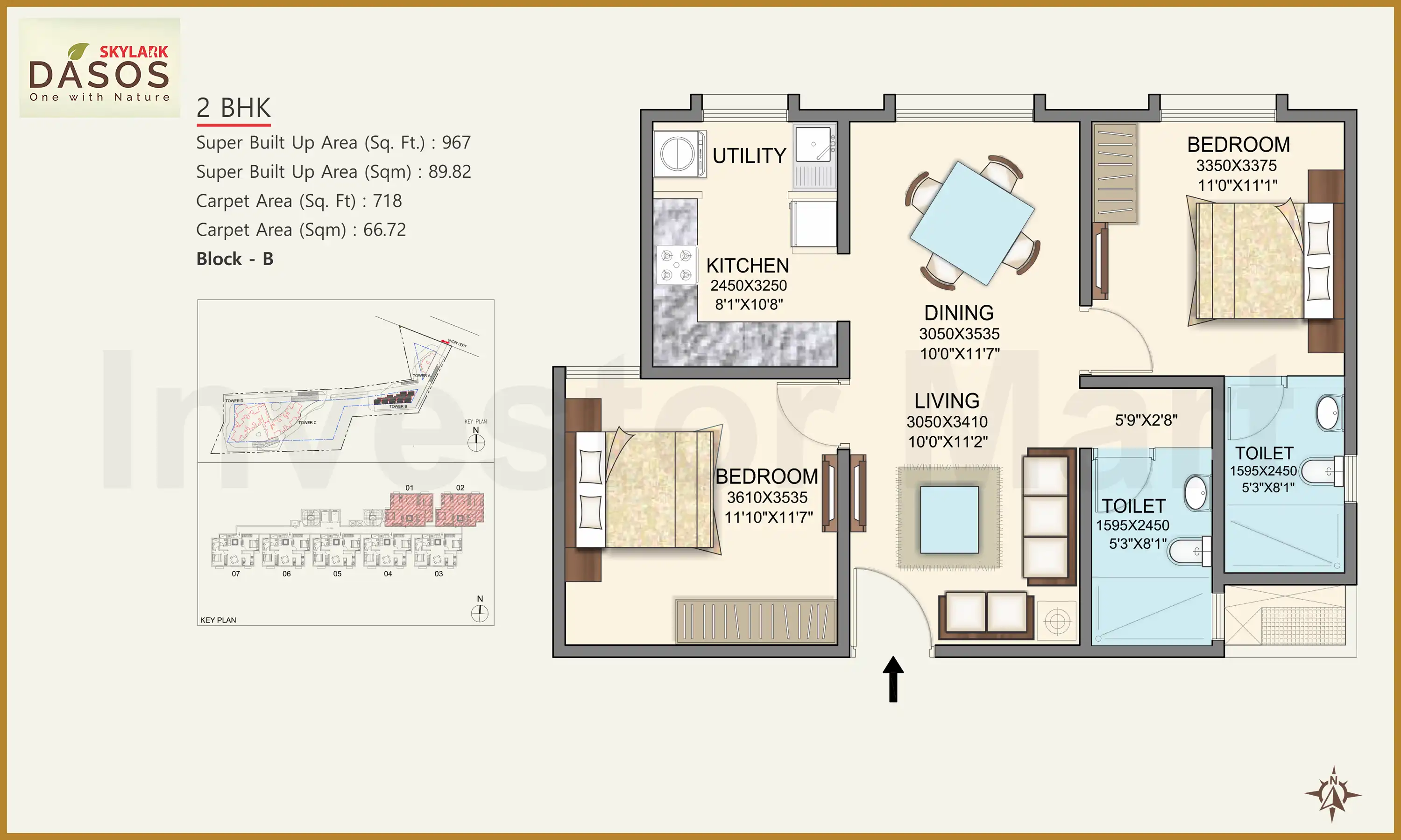 967 Sqft