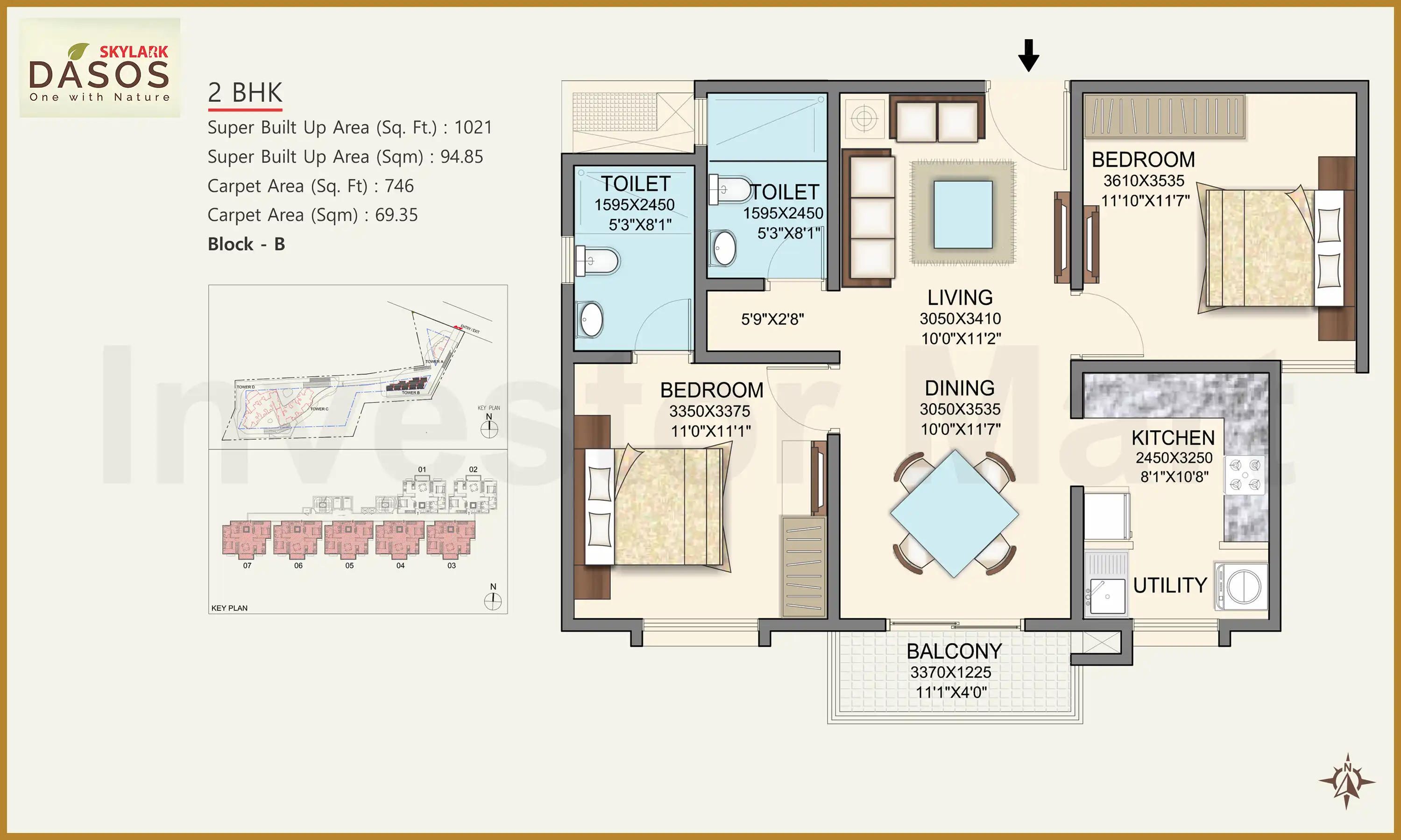 1021 Sqft