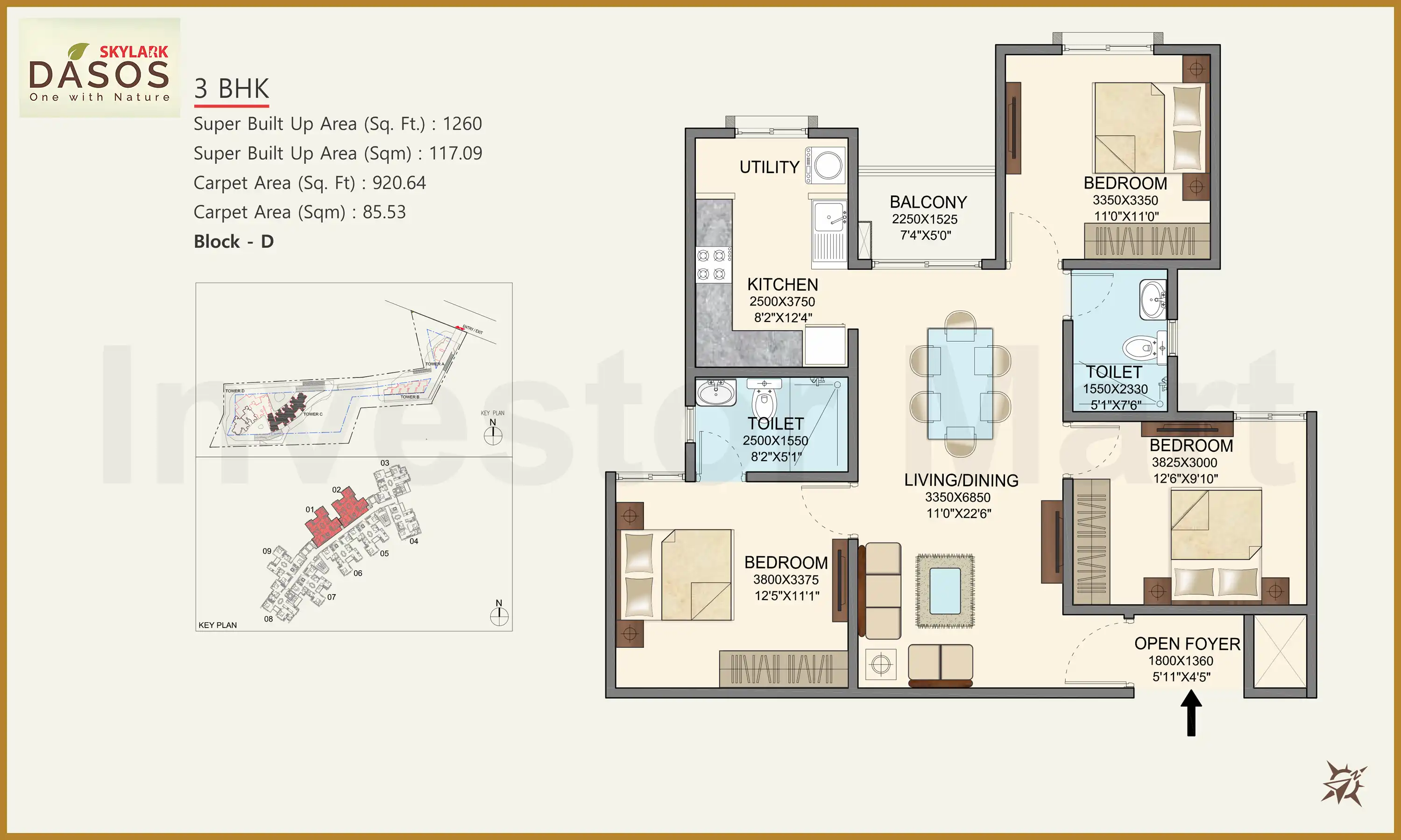 1260 Sqft