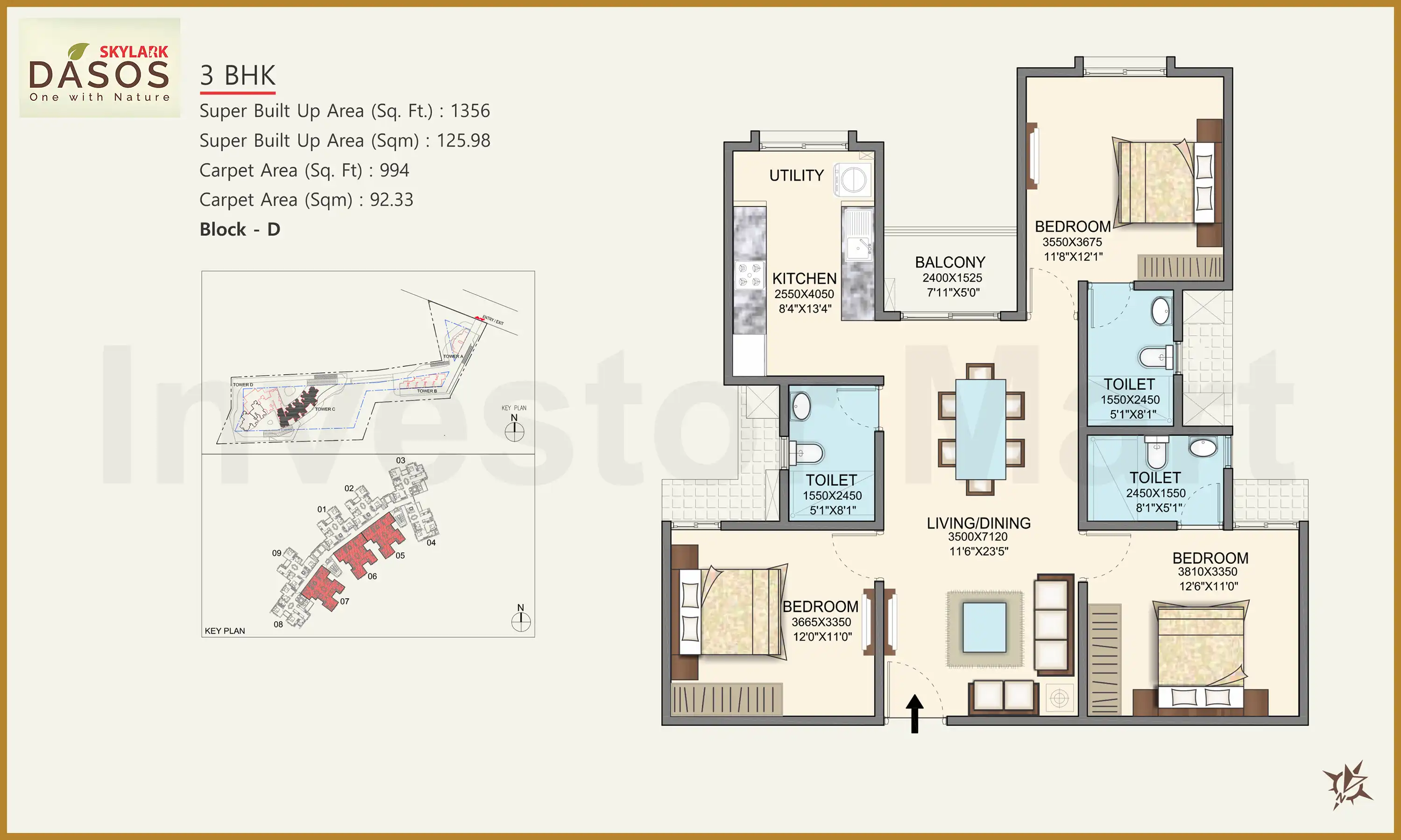 1356 Sqft