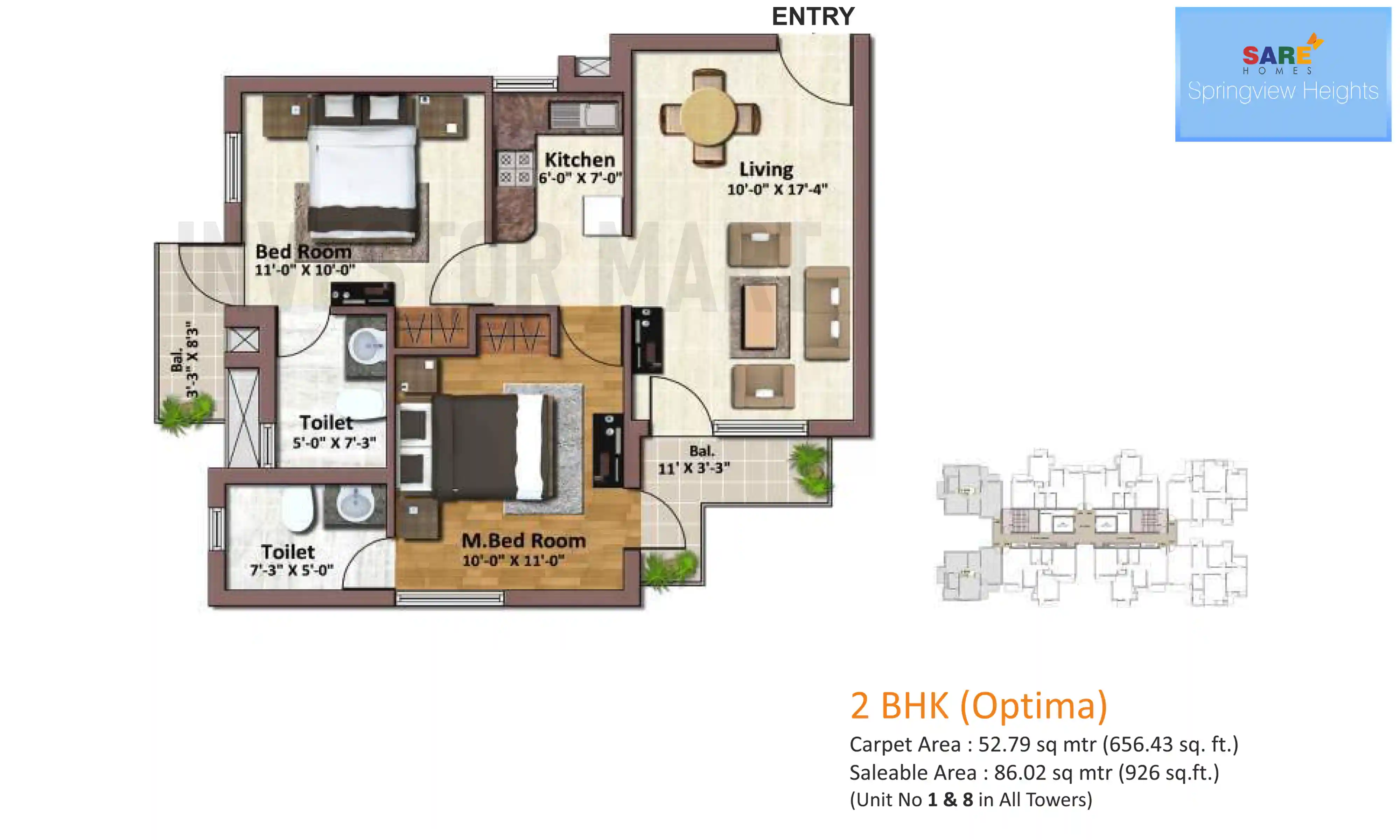 926 Sqft