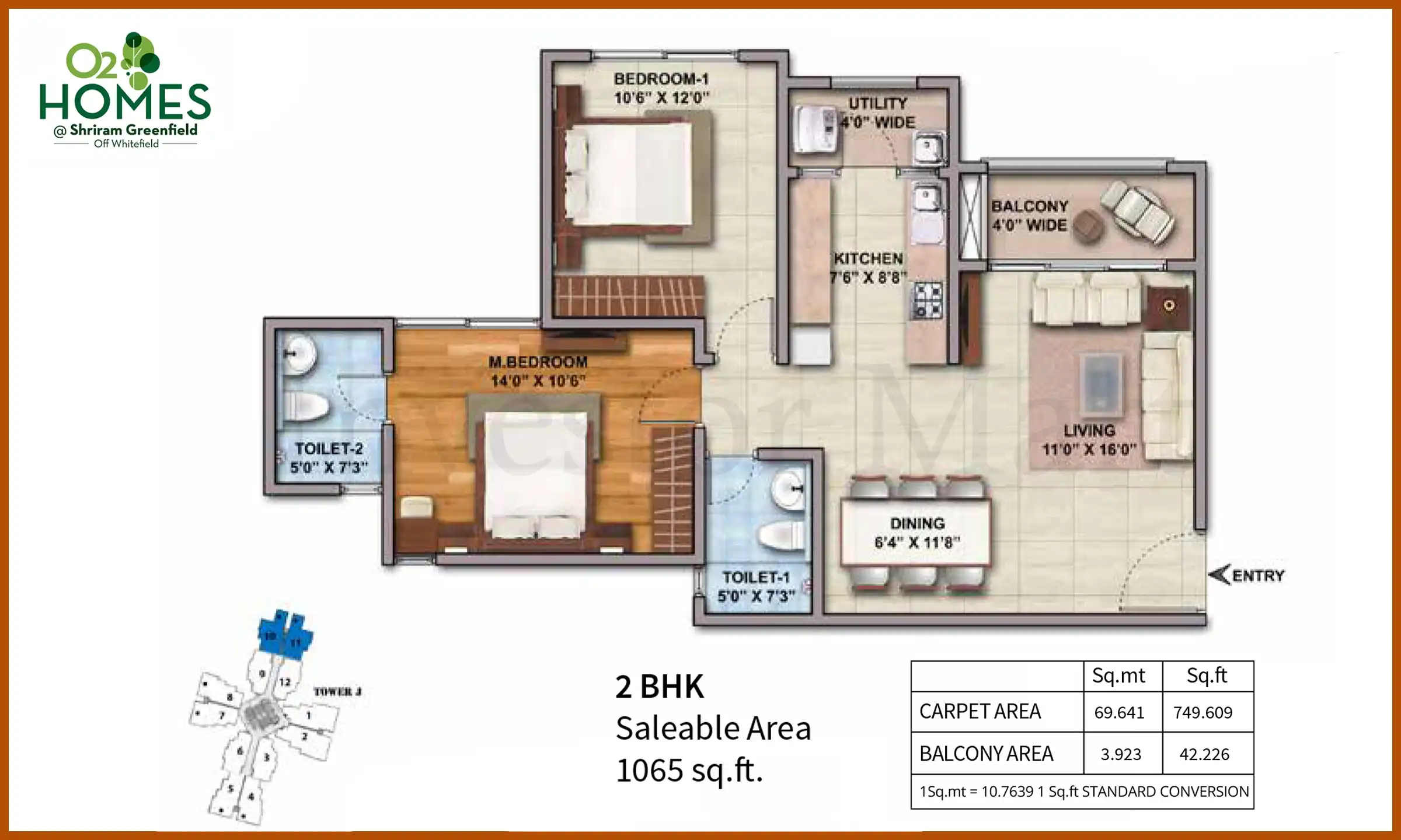 1065 Sqft