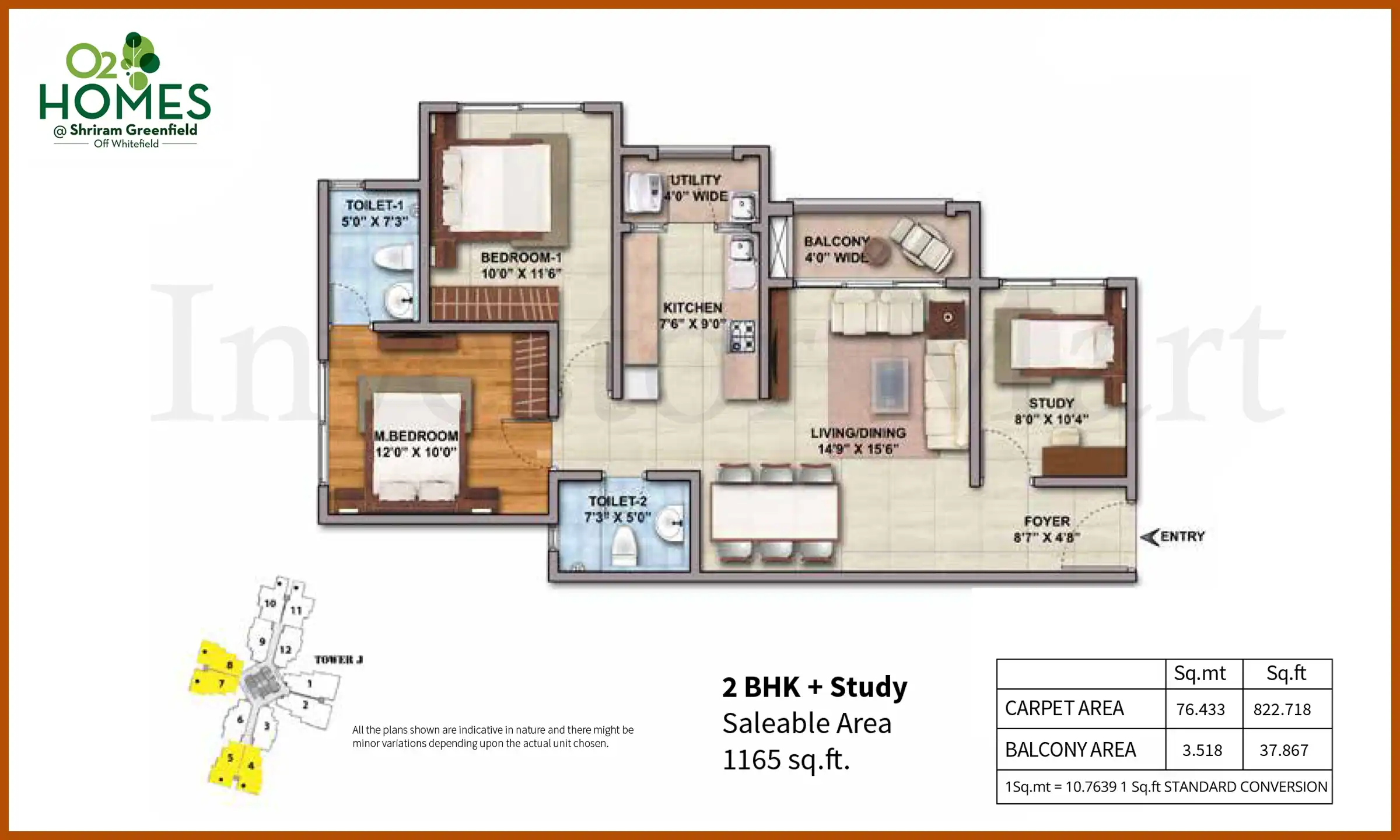 1165 Sqft