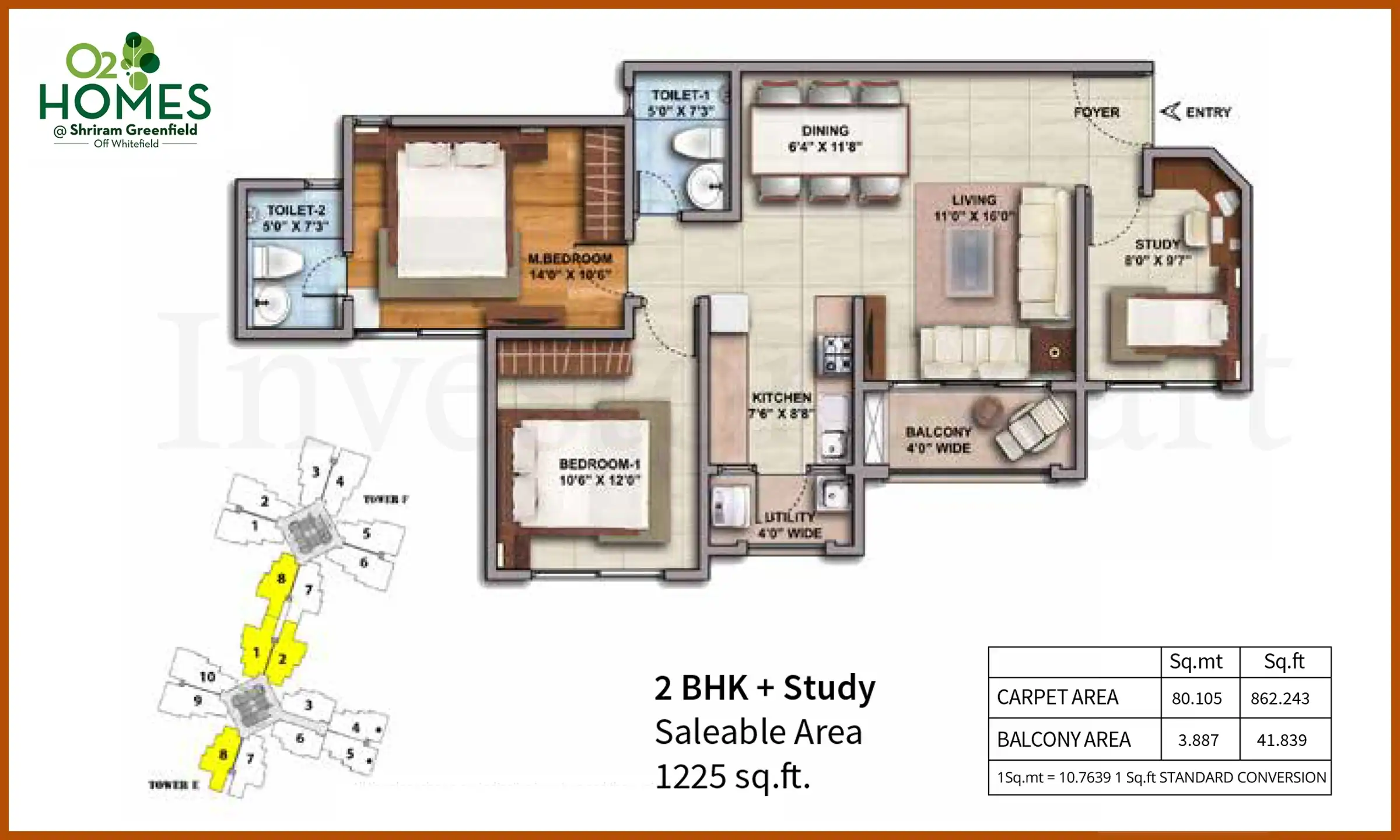 1225 Sqft