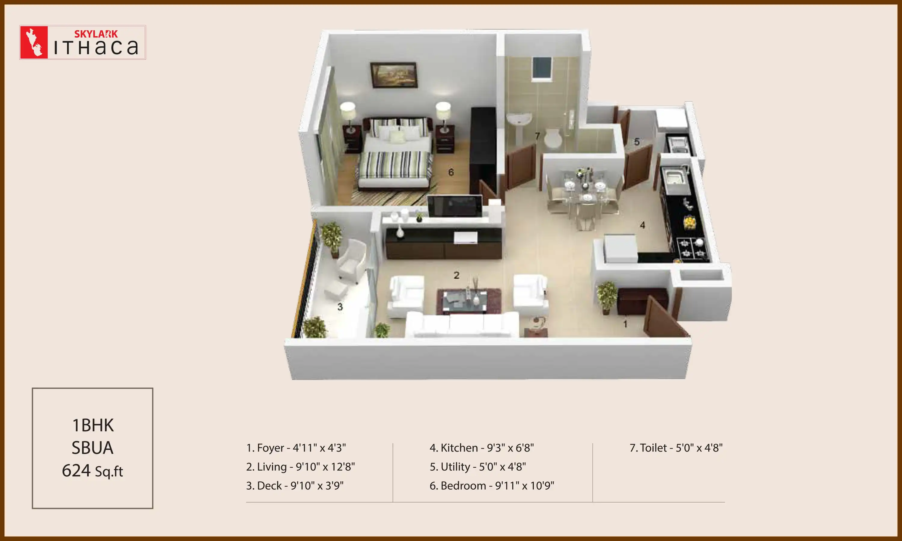 624 Sqft