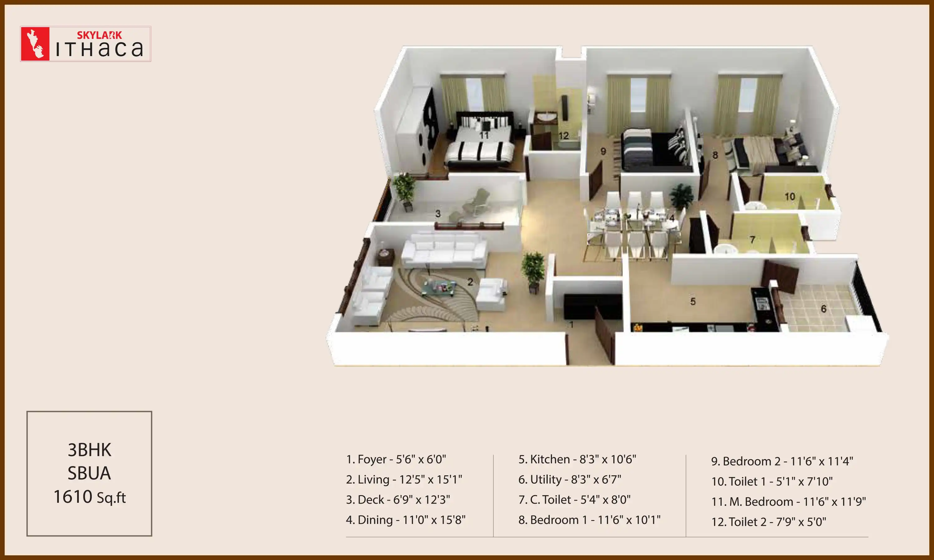 1610 Sqft