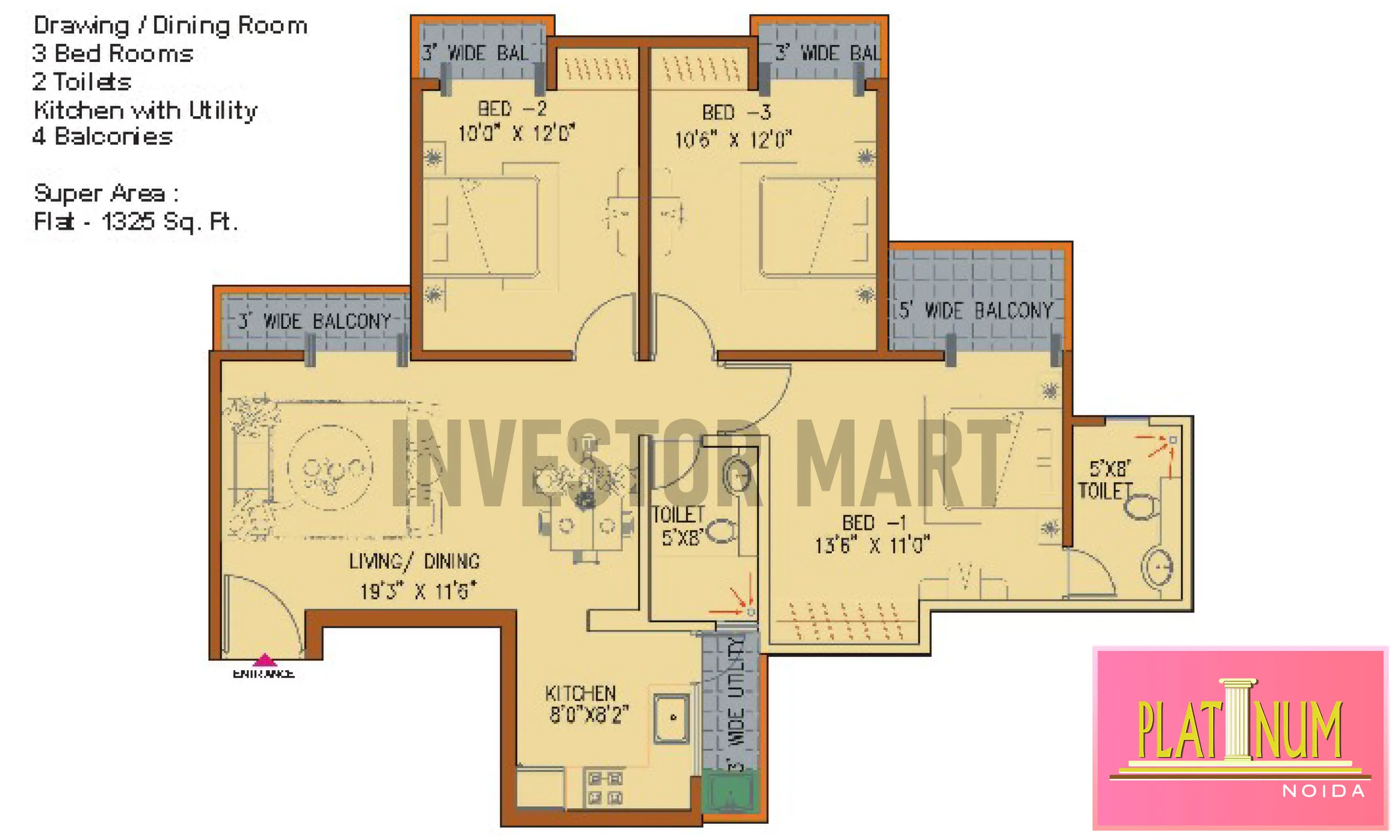 1325 Sqft