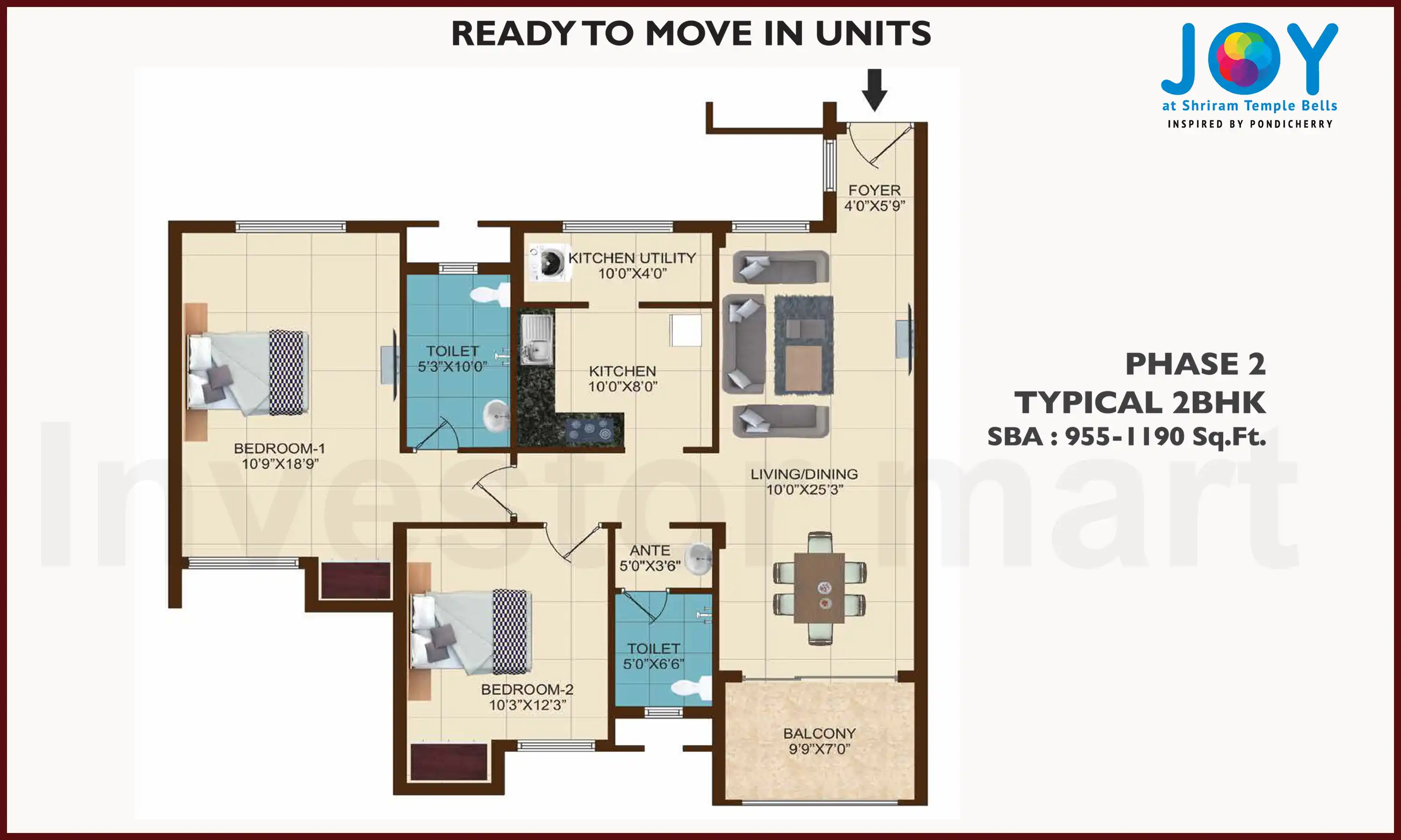 955 Sqft