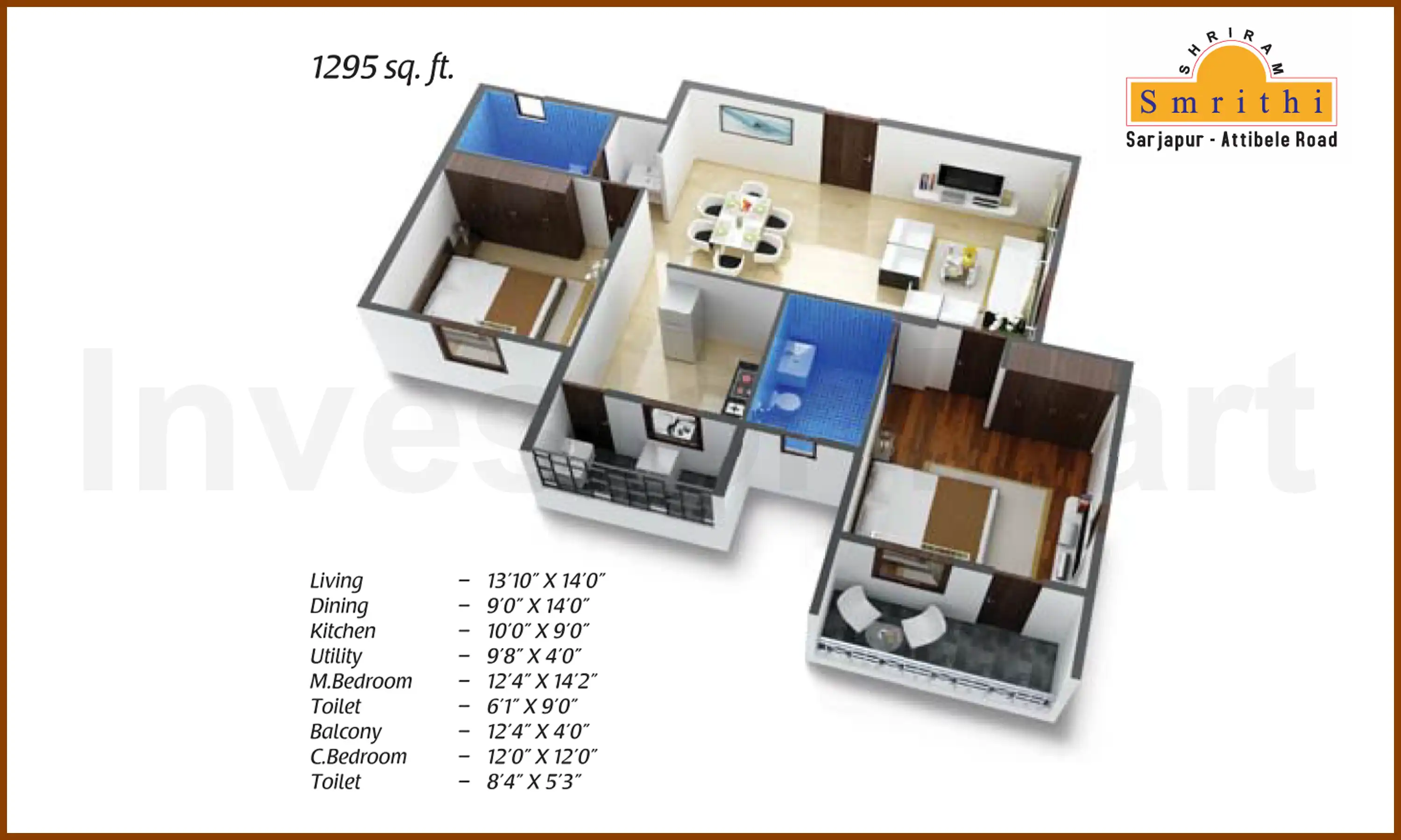 1295 Sqft