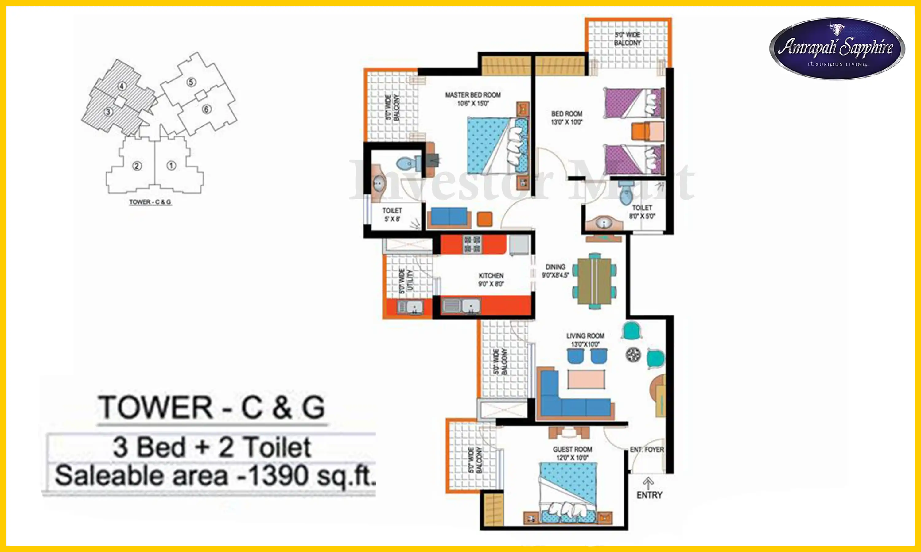 1390 Sqft
