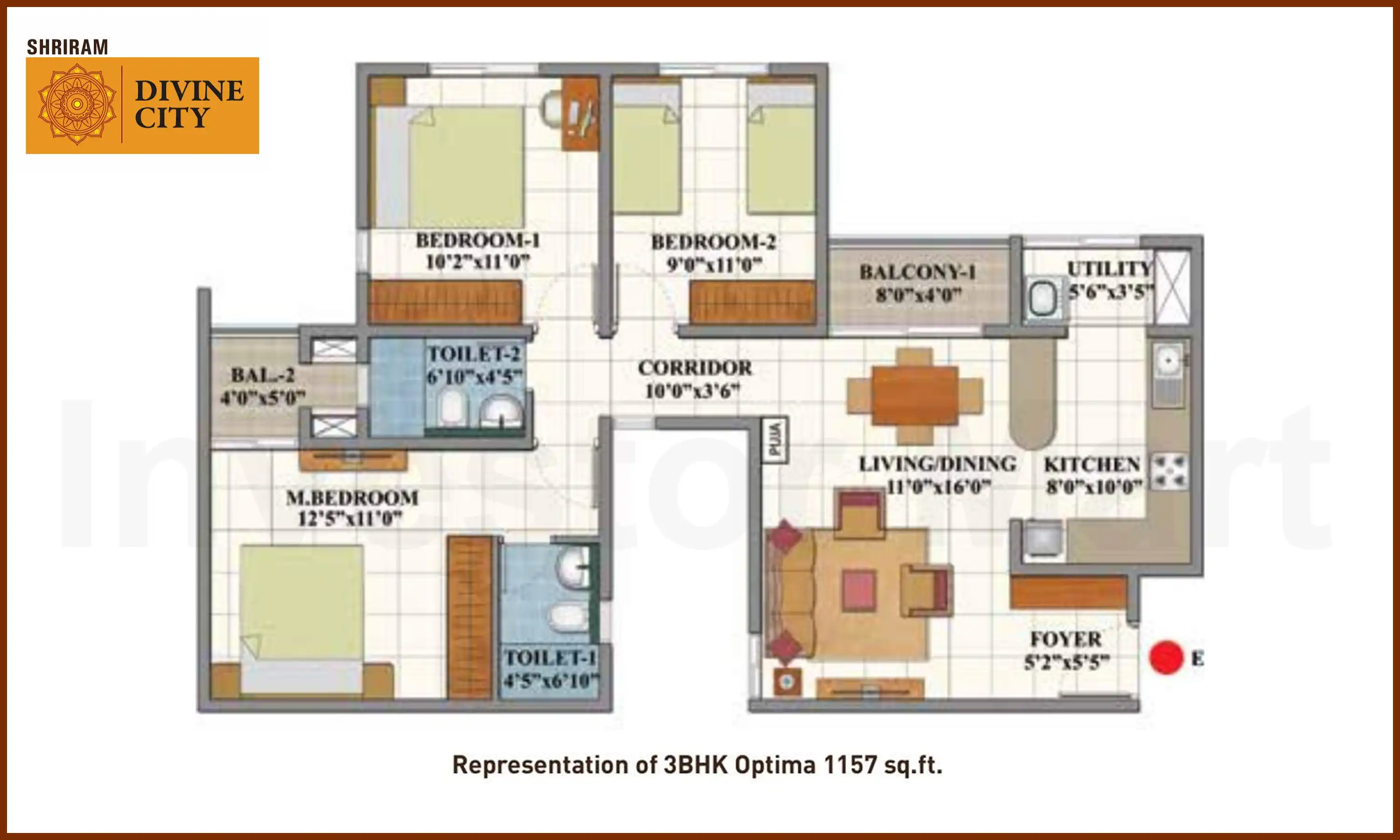 1157 Sqft