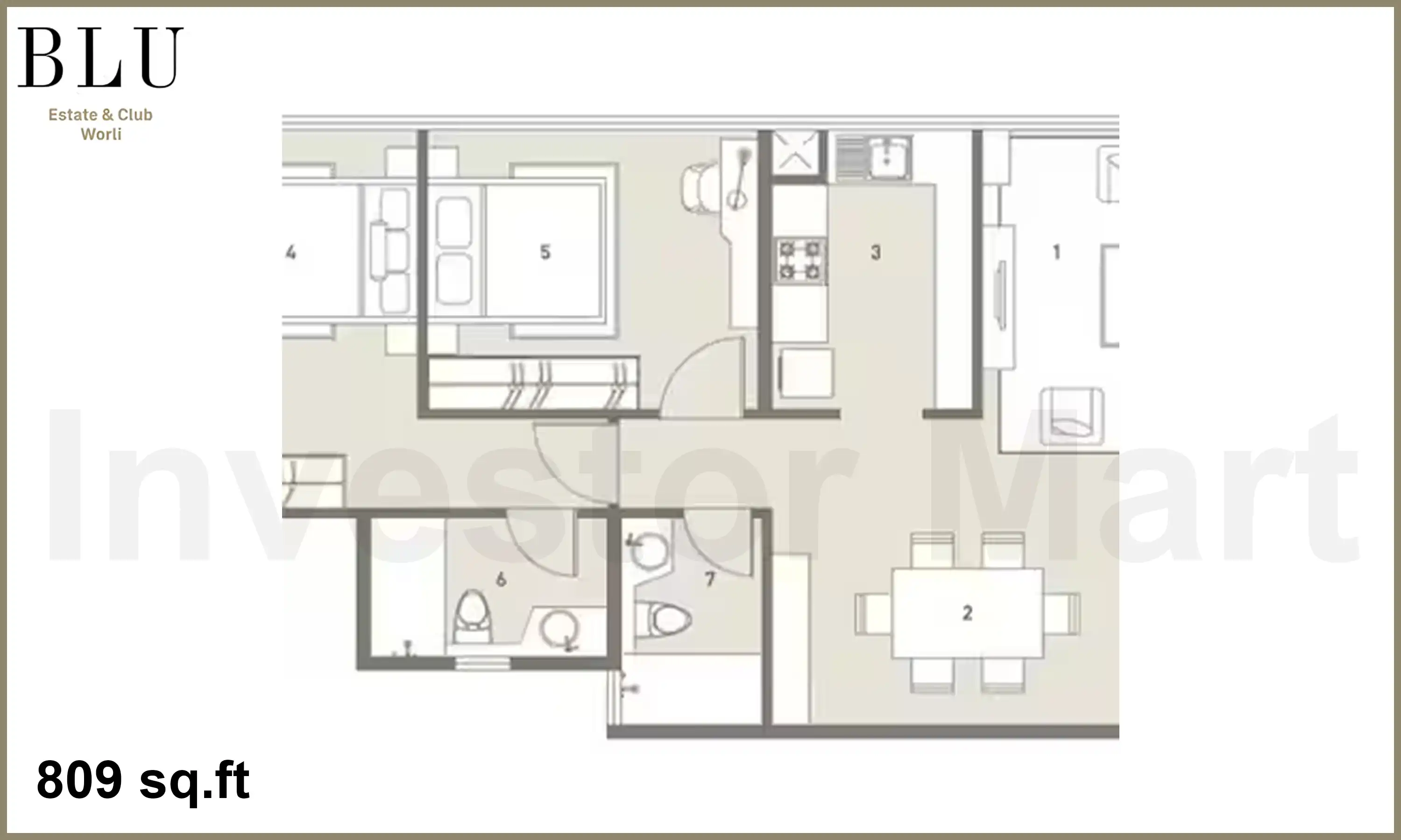 809 Sqft