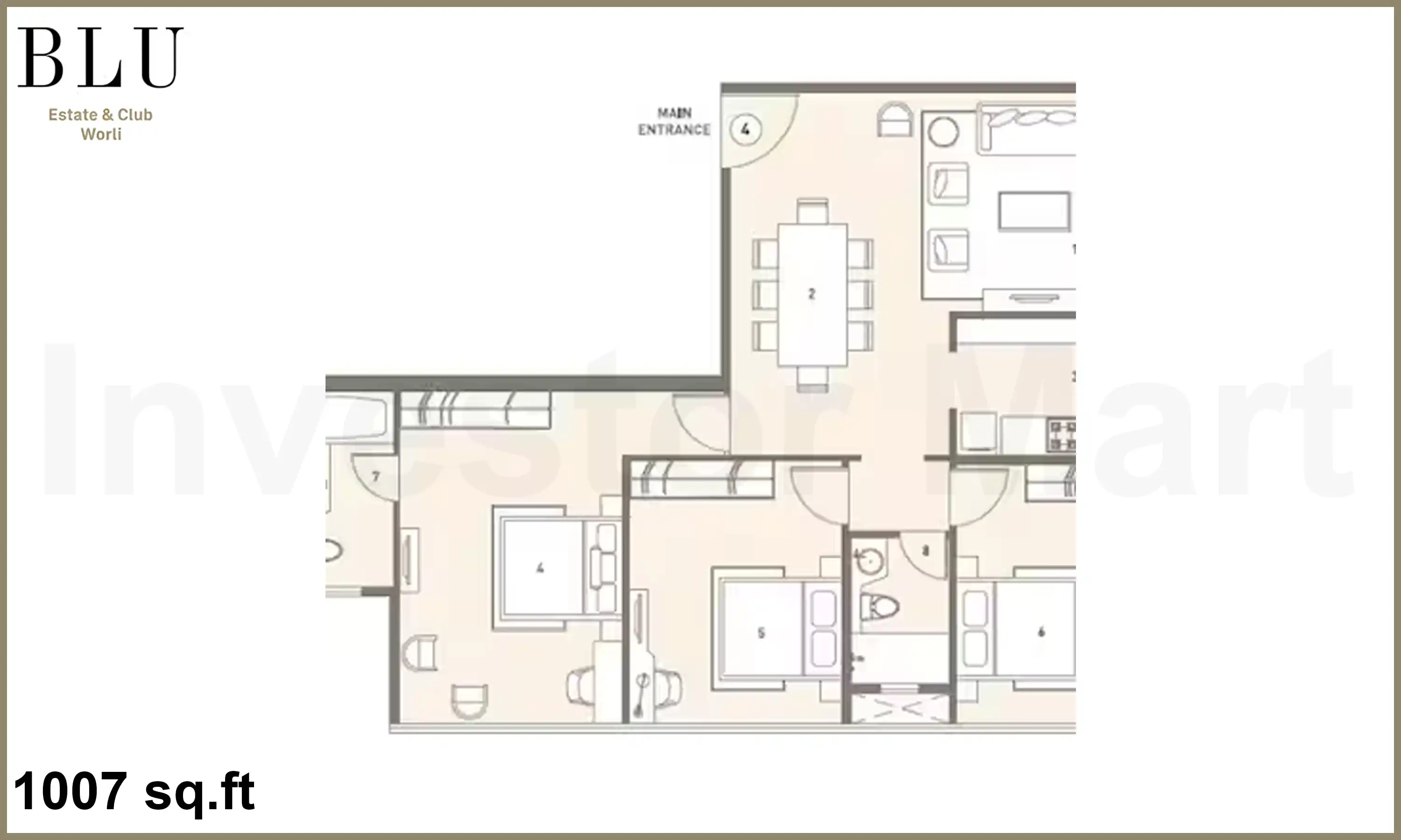 1077 Sqft