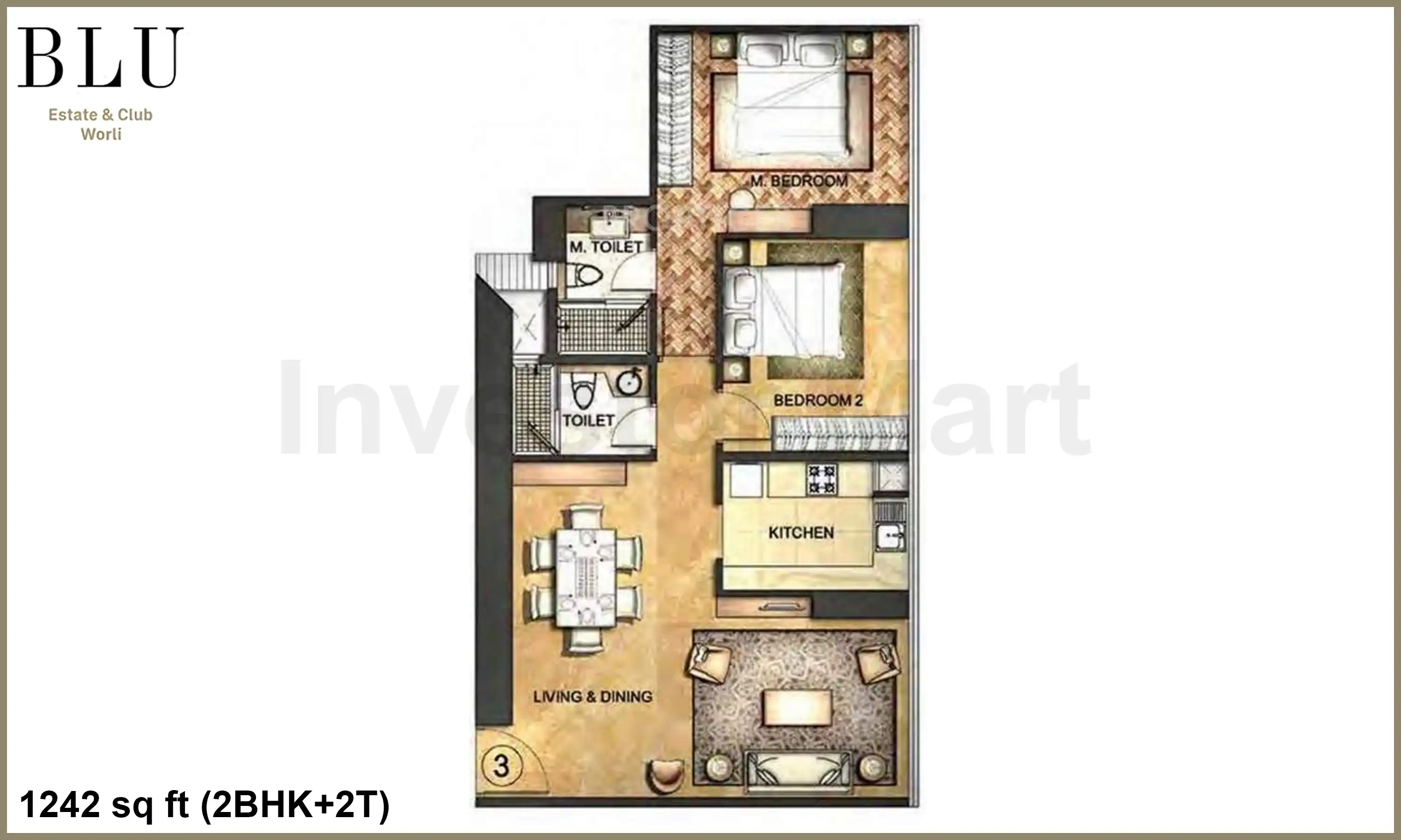 1242 Sqft
