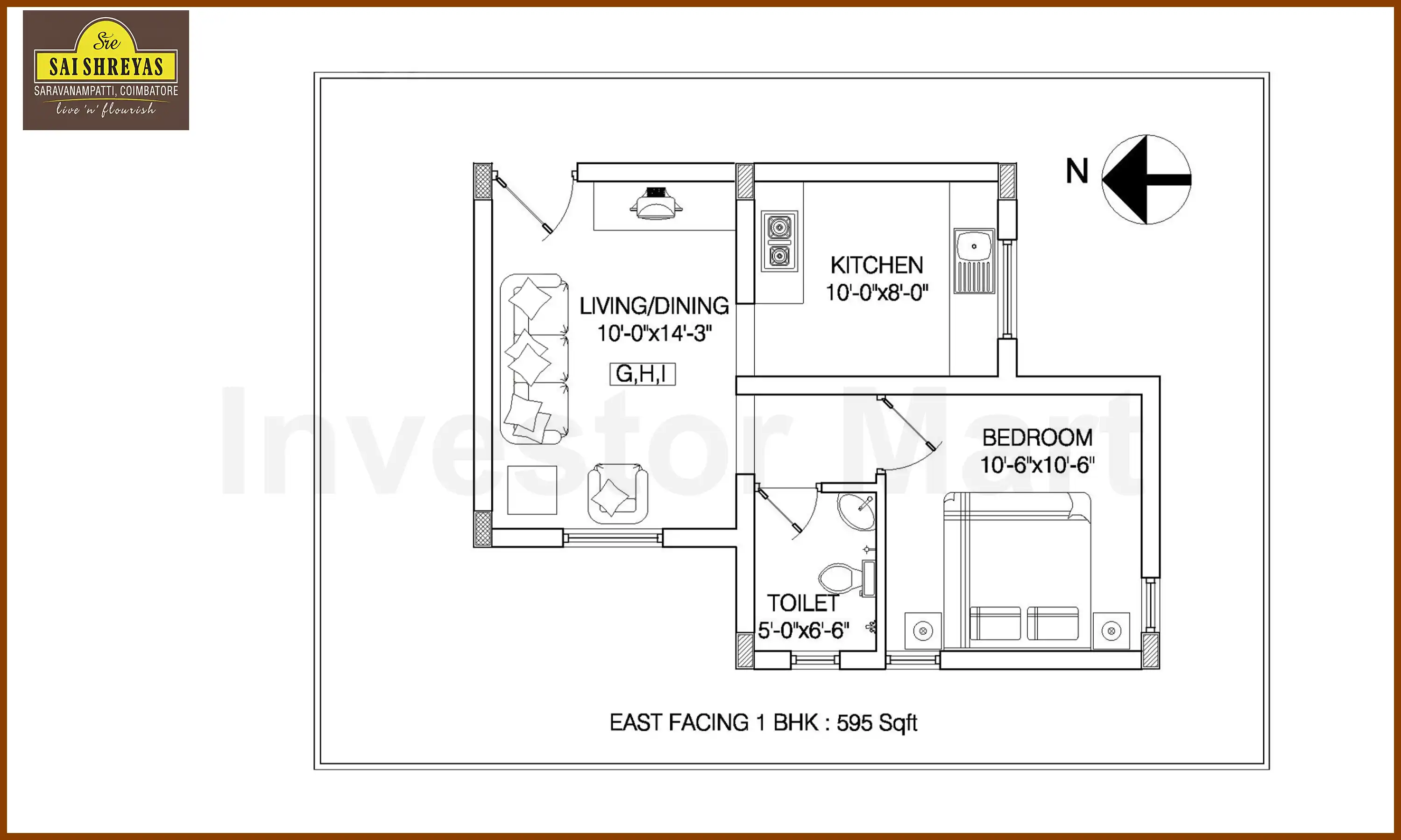 595 Sqft