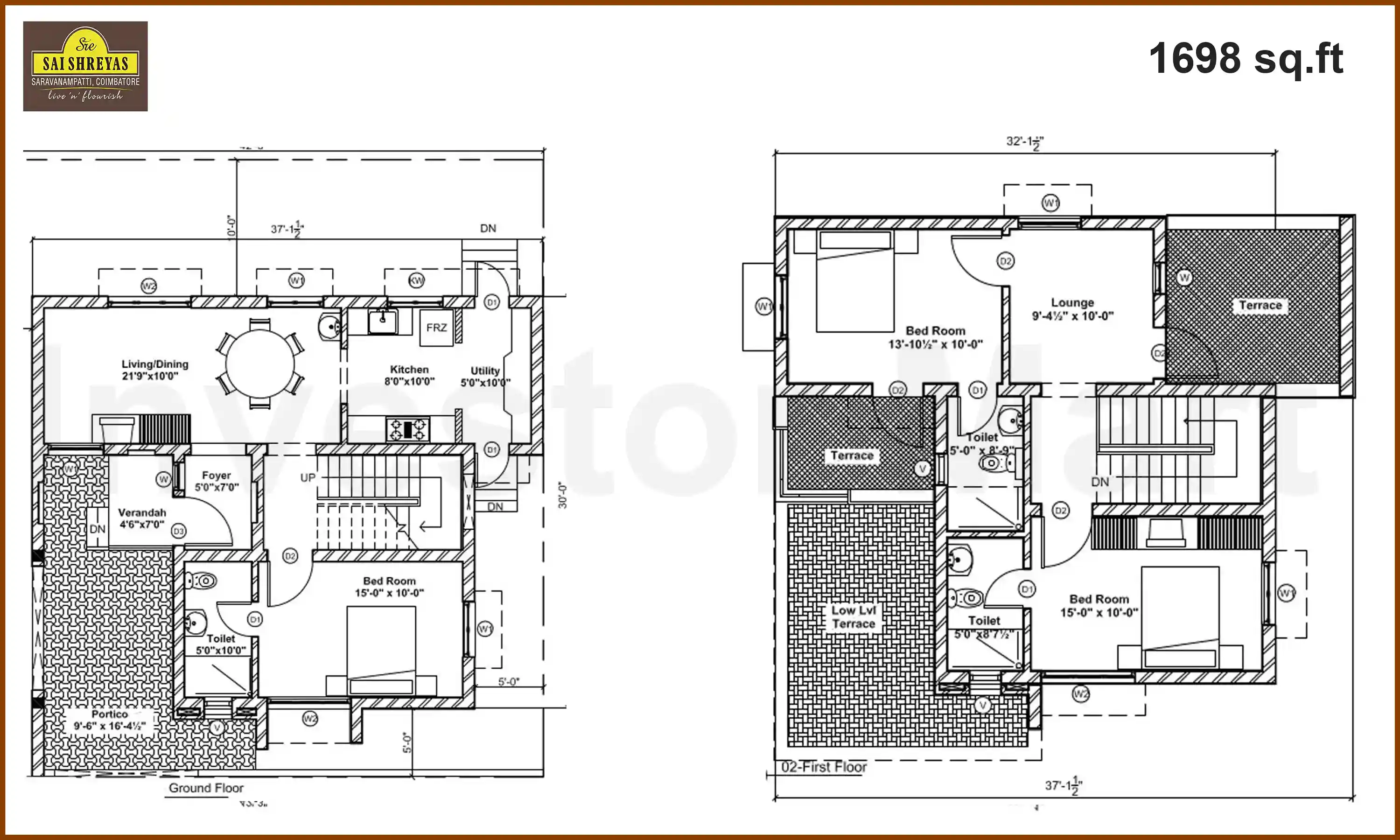 1698 Sqft