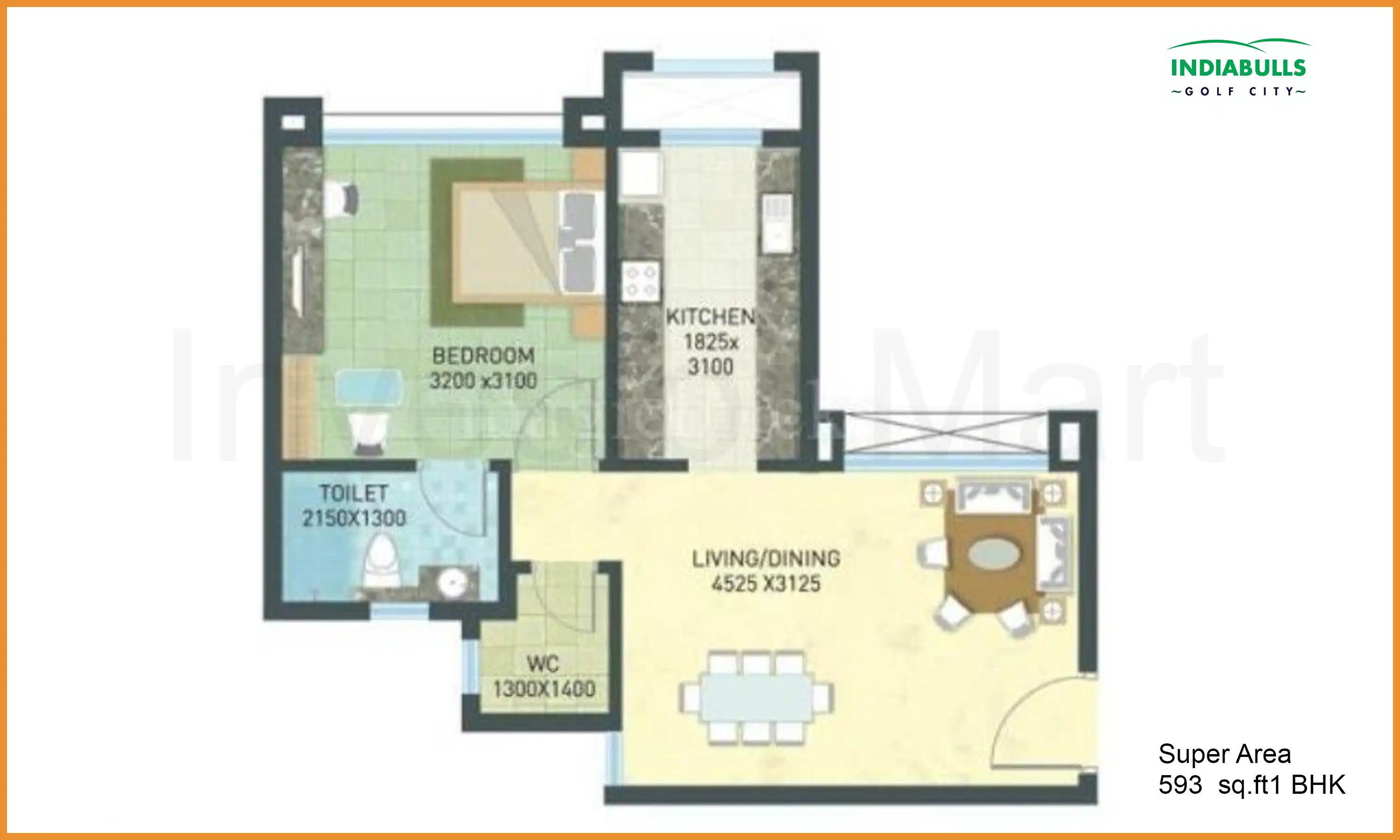 593 Sqft